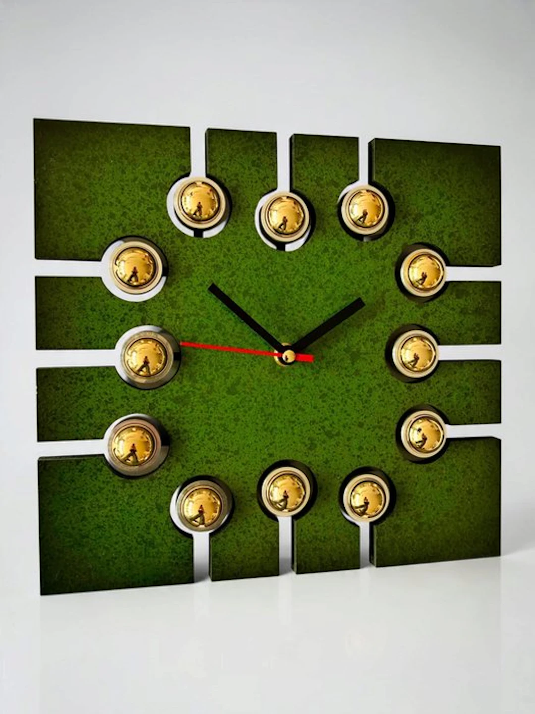 Wall clock - Juwelier Hörl Prototype - Mid-century modern Steel