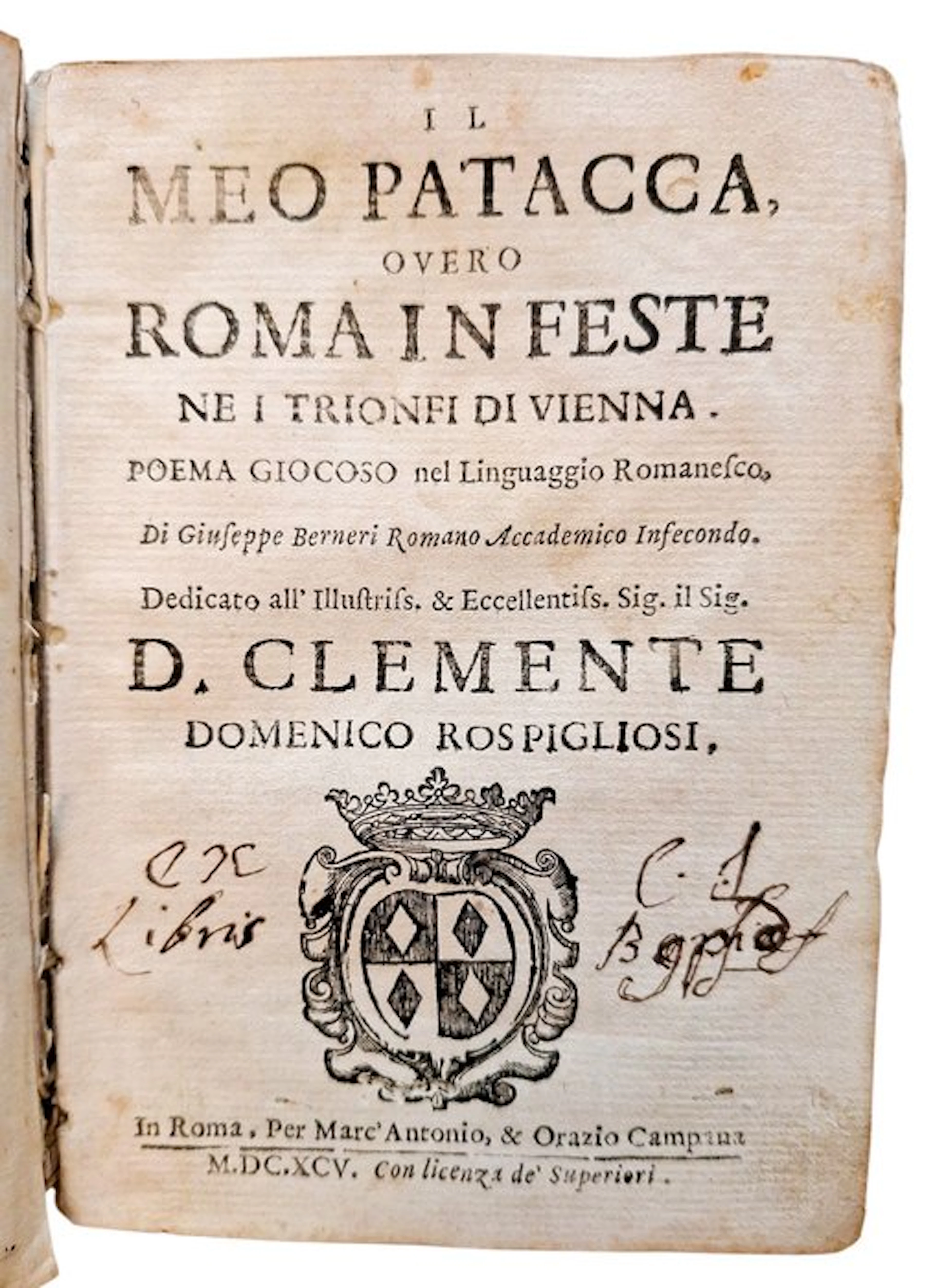 Berneri - Il Meo Patacca, overo Roma in Feste ne i Trionfi di Vienna - 1695