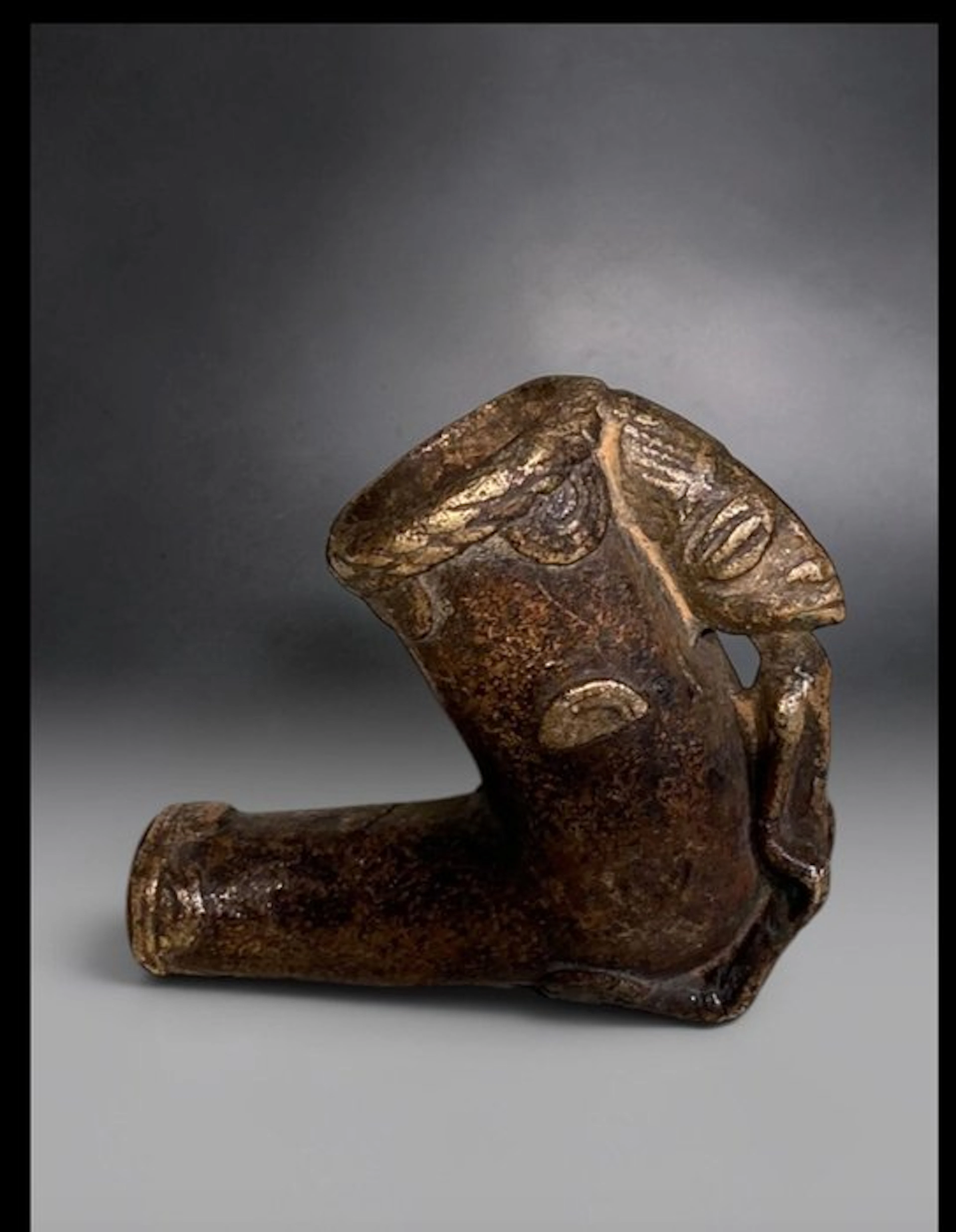 Magnificent pipe Dogon - bronze pipe - Dogon - Mali (No reserve price)