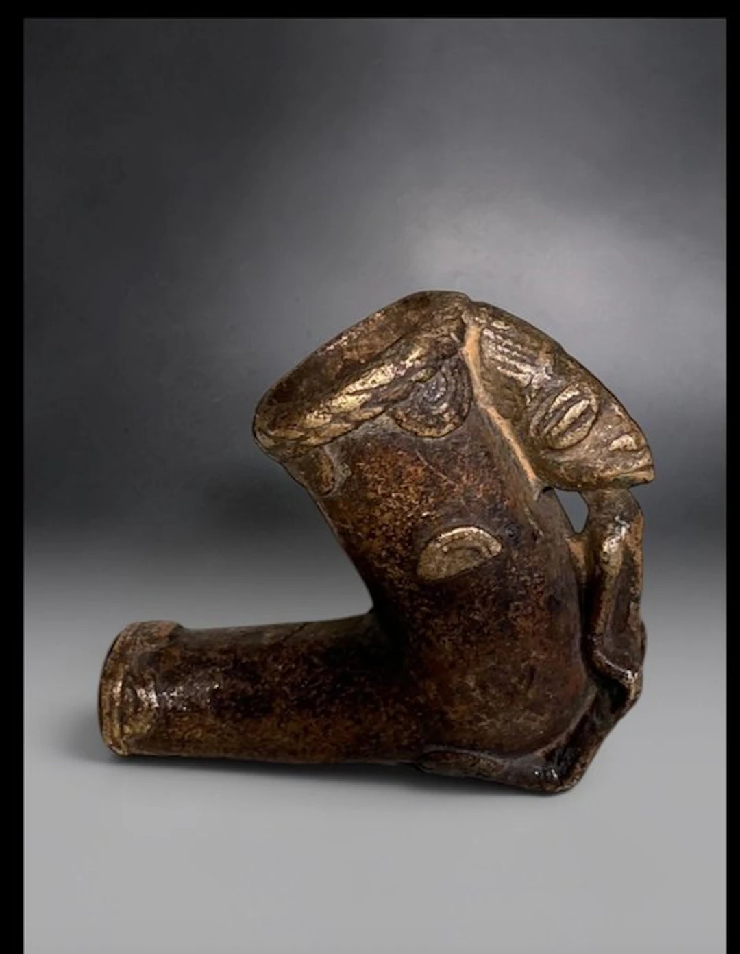 Magnificent pipe Dogon - bronze pipe - Dogon - Mali (No reserve price)