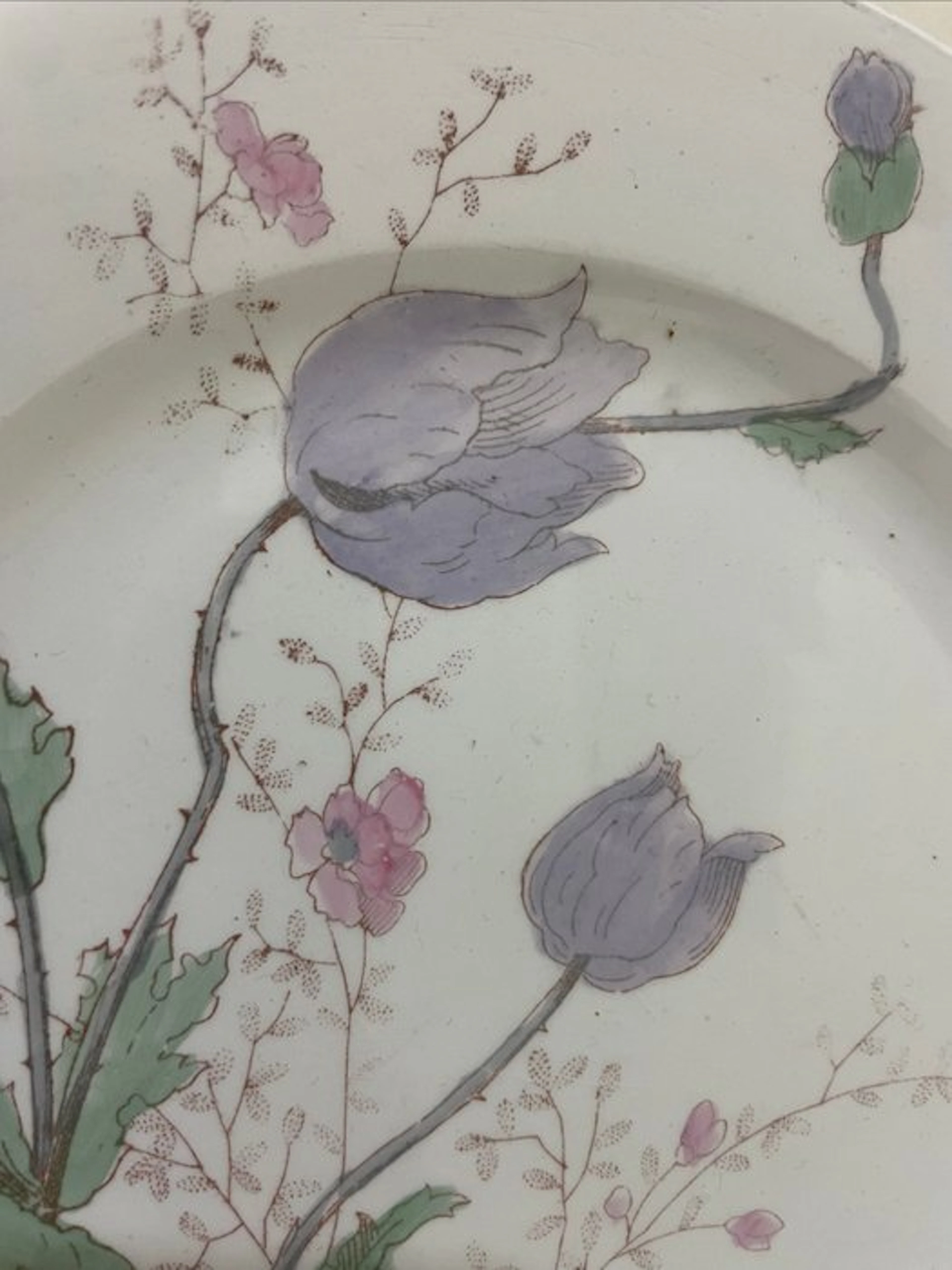 Richard Ginori - 1890-1900 - Decoro floreale - Raro - Dish (8) - Ceramic