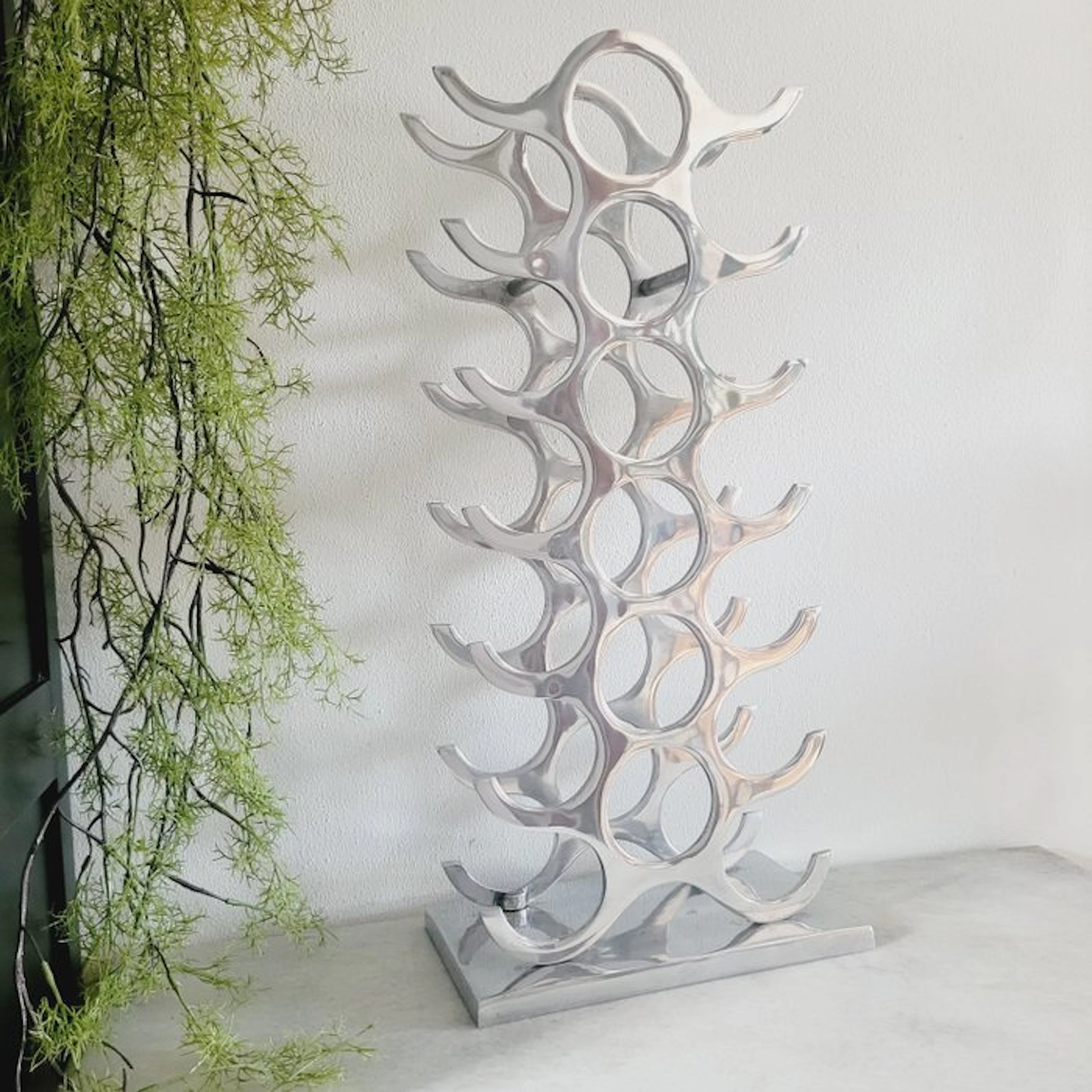 Michael Noll - Wine rack - 20 bottles - Polished Aluminum