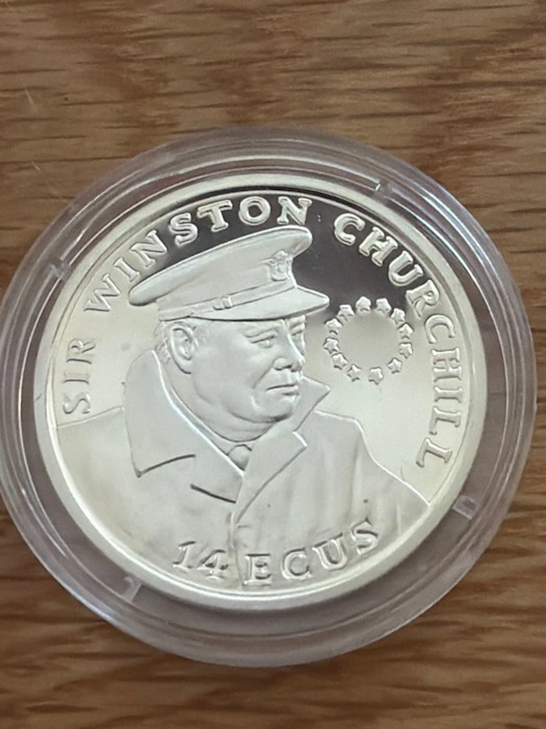 Gibraltar. 14 Ecu 1993 Winston Churchill 10g (.925) Silber (No reserve price)