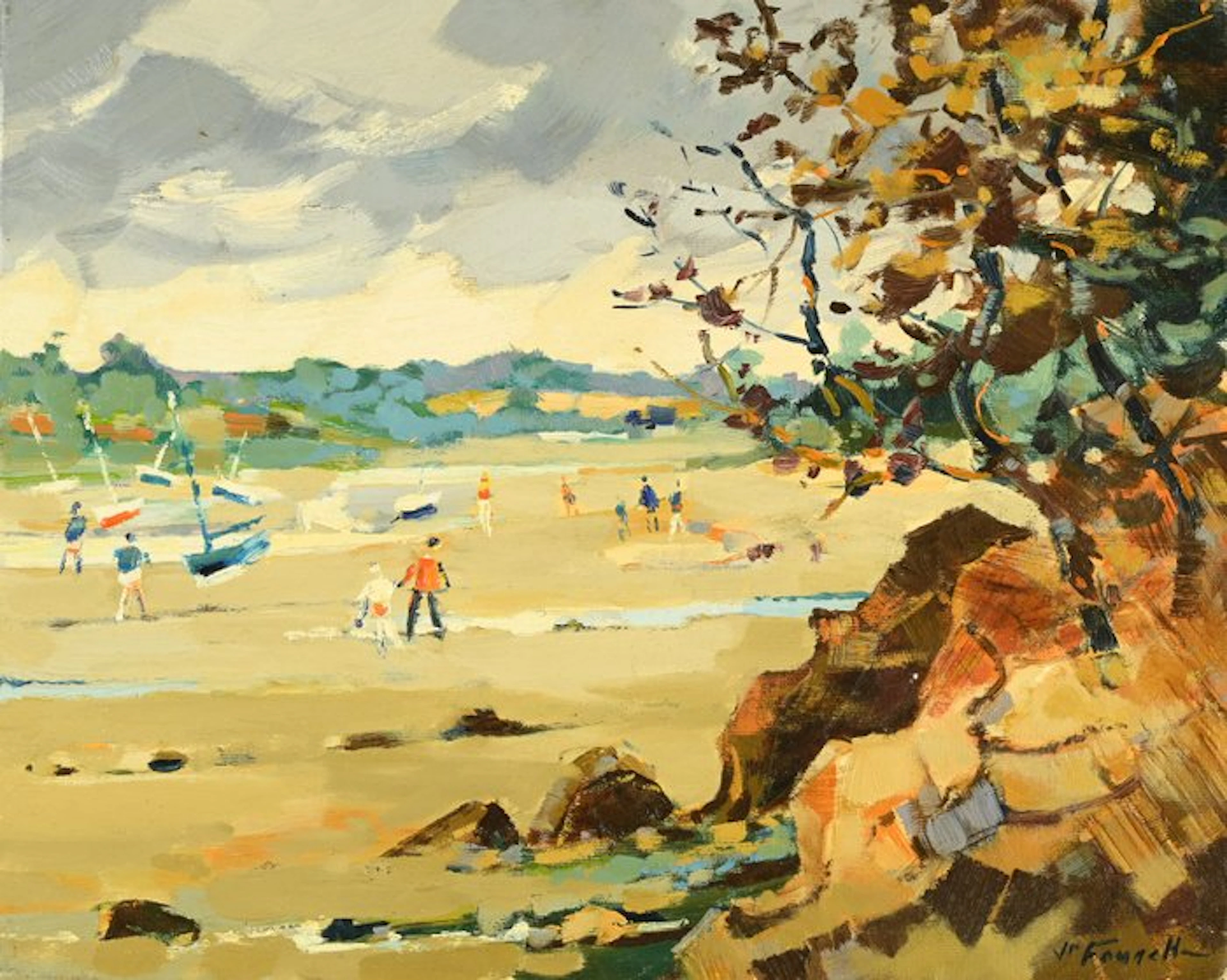Jean-Paul Fouache (né en 1943) - Temps gris à Lancieux