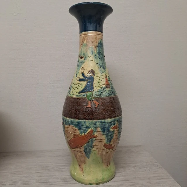 Pieter Joseph Laigneil - Baluster vase - Ceramic - Vase with maritime decor