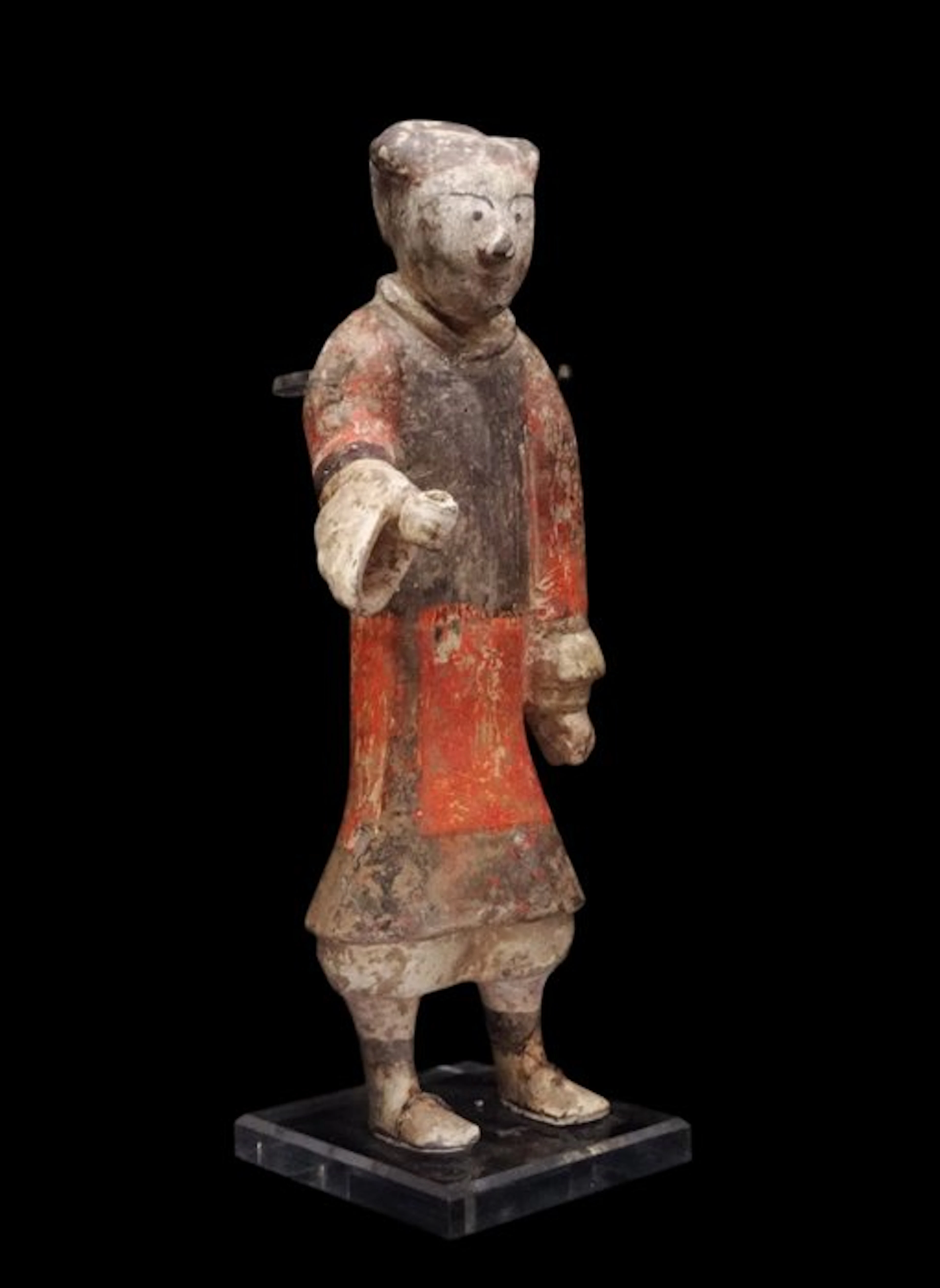 Ancient Chinese Antique Chinese - Large Polychrome...