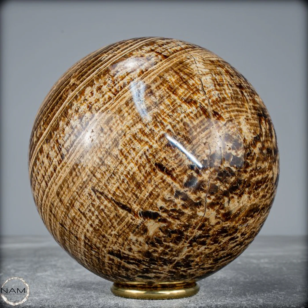 Very Rare Black Aragonite Sphere, From Pakistan- 1844.61 g