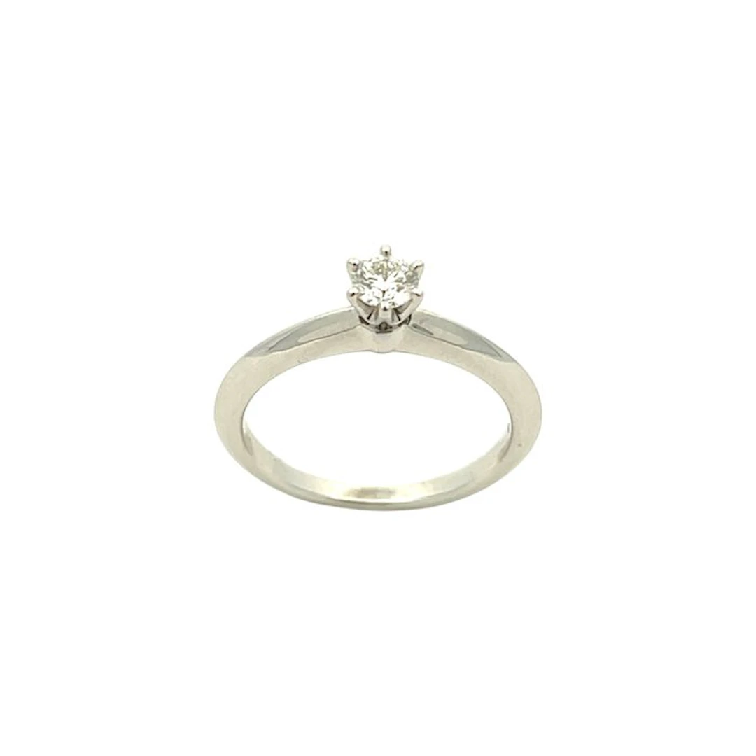 Tiffany & Co. - Ring Platinum - 0.19ct. tw. Diamond (Natural) - Certificate