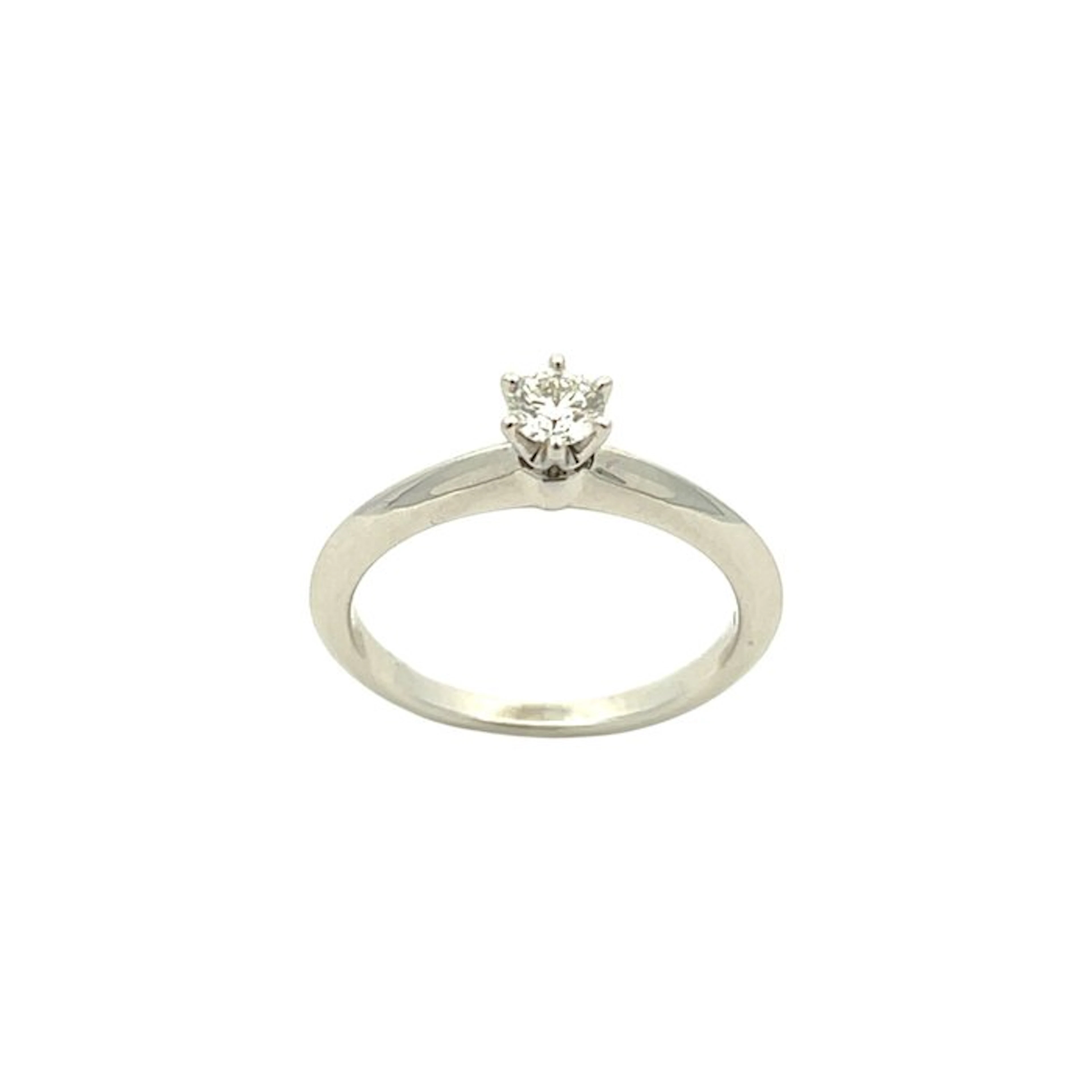 Tiffany & Co. - Ring Platinum - 0.19ct. tw. Diamond (Natural) - Certificate