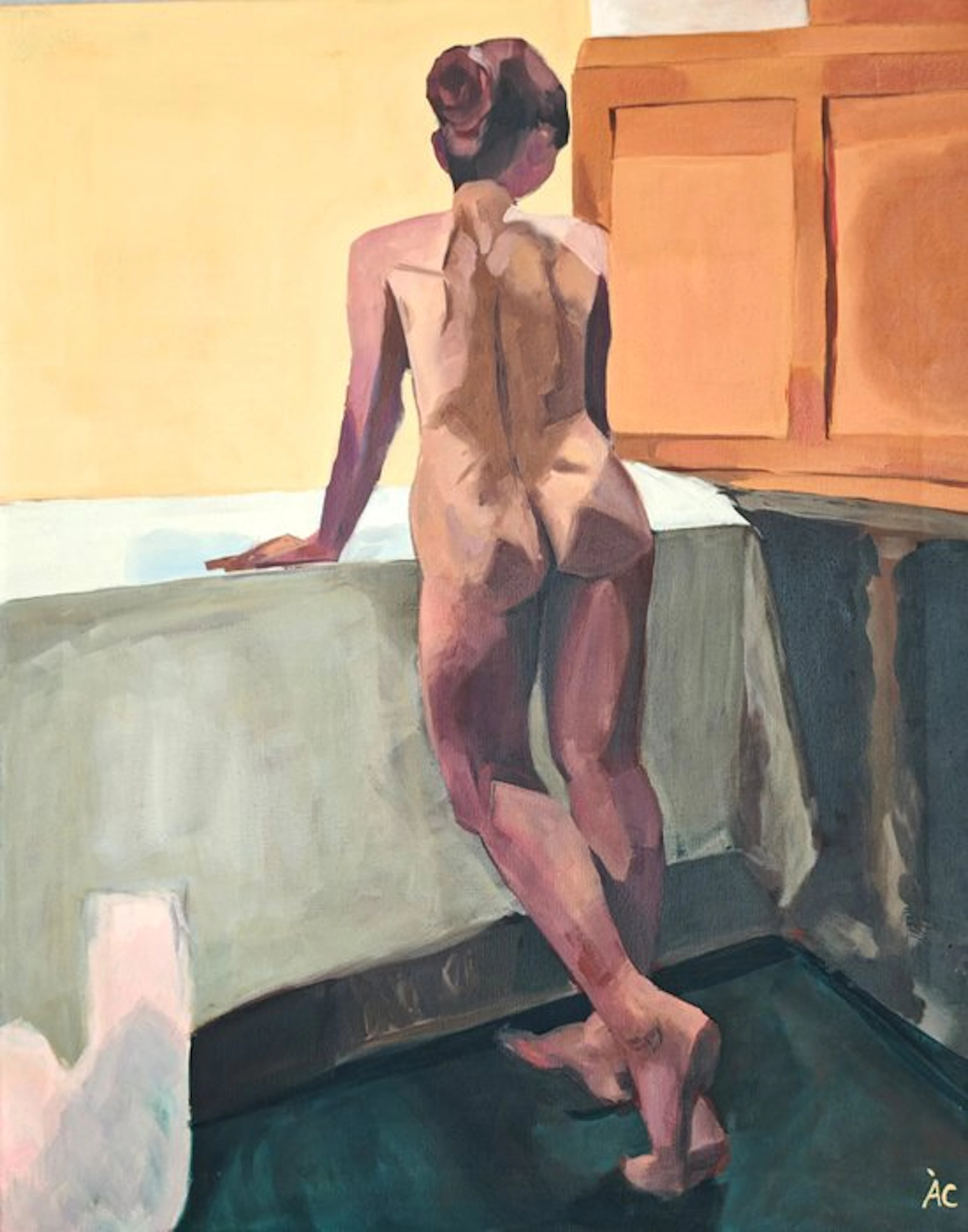 École espagnole contemporaine - Nu féminin dans l’atelier - NO RESERVE