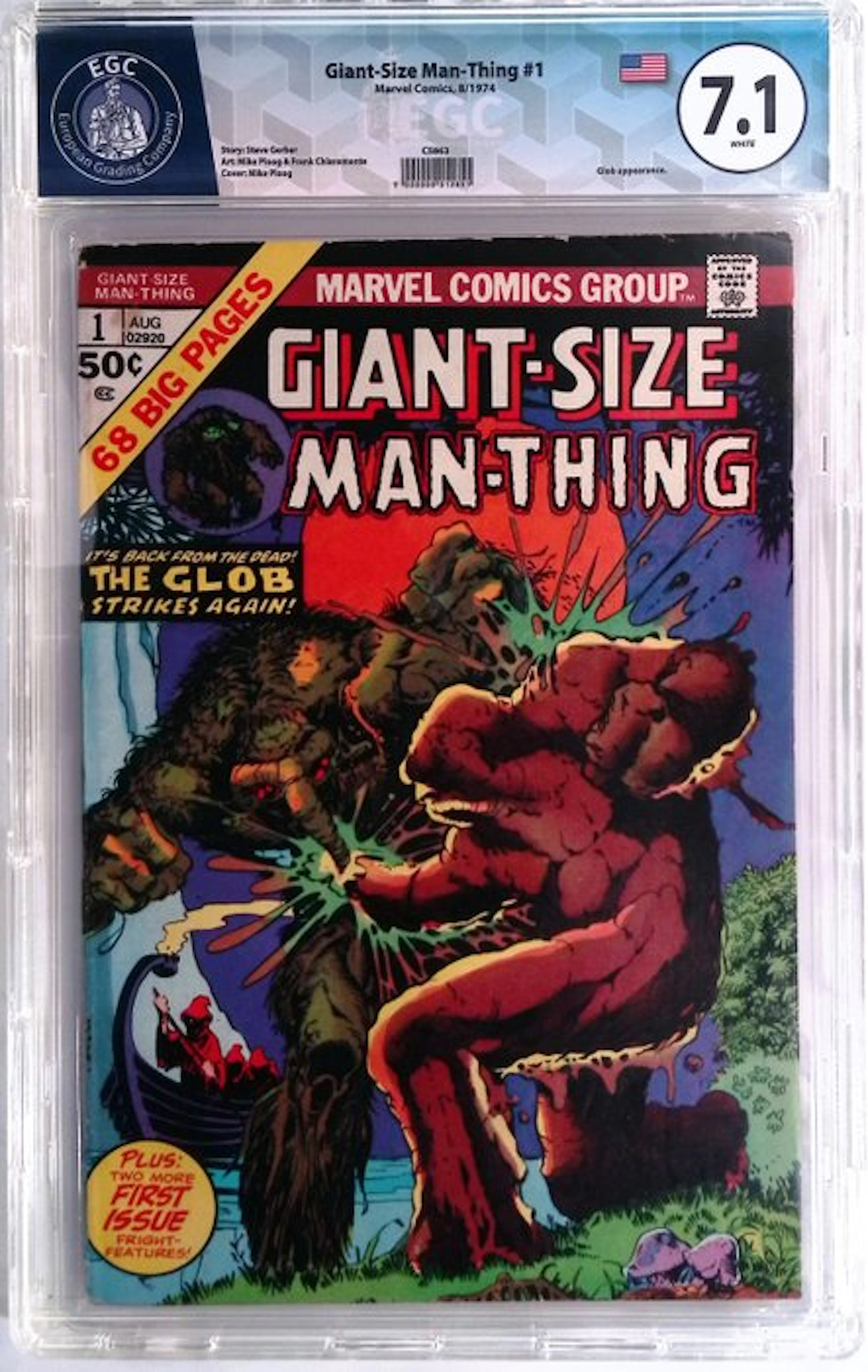 Giant-Size Man-Thing #1 - EGC 7.1 - 1 Graded comic - First edition - 1974