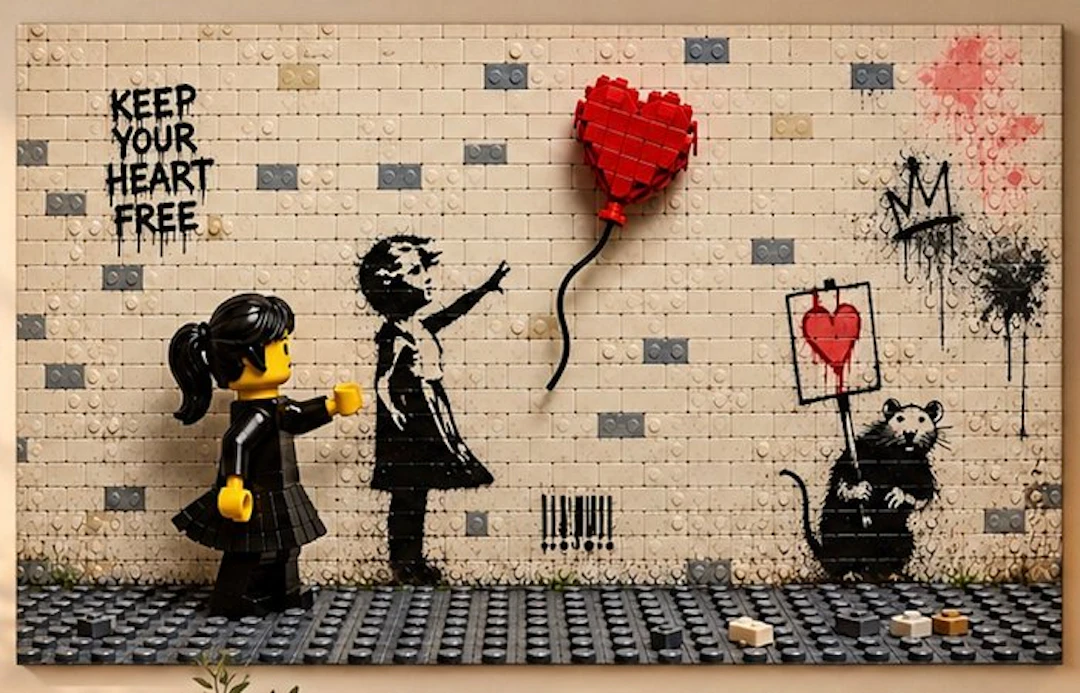 LEGO Merchandise - Art - “Keep Your Heart Free – Brick & Love” by MaskArt