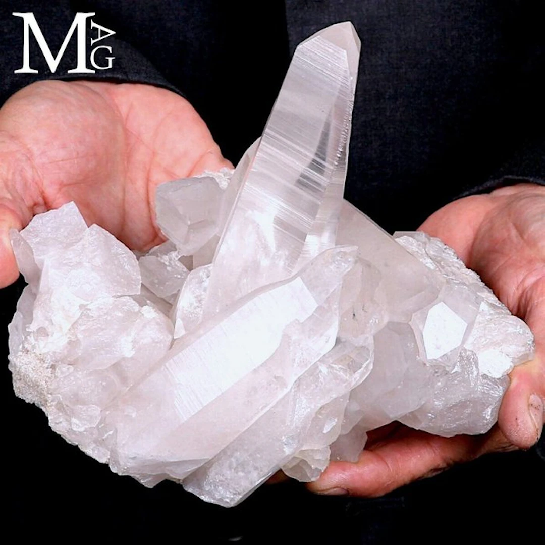 Luminous Lemurian Quartz Cluster with a Superbly Formed...