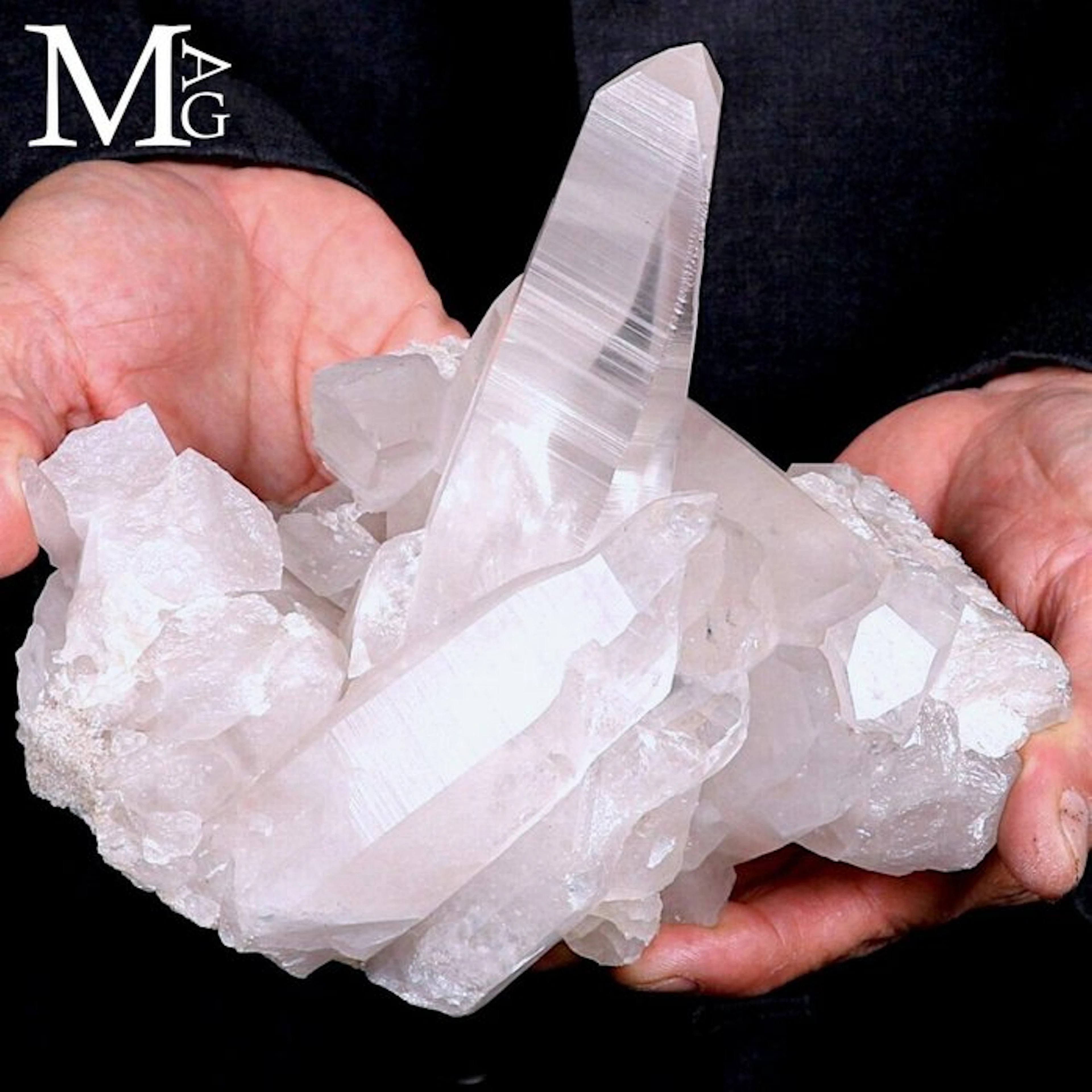 Luminous Lemurian Quartz Cluster with a Superbly Formed...