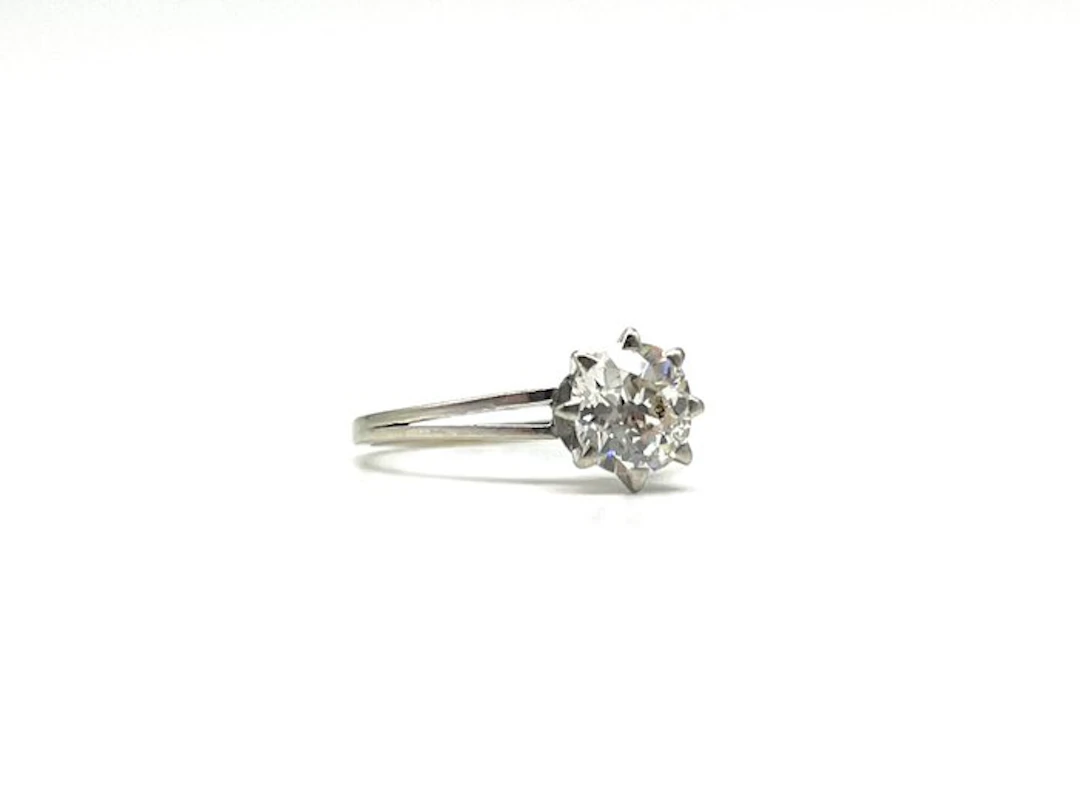 Ring - 18 kt. White gold - 1.50ct. tw. Diamond (Natural)