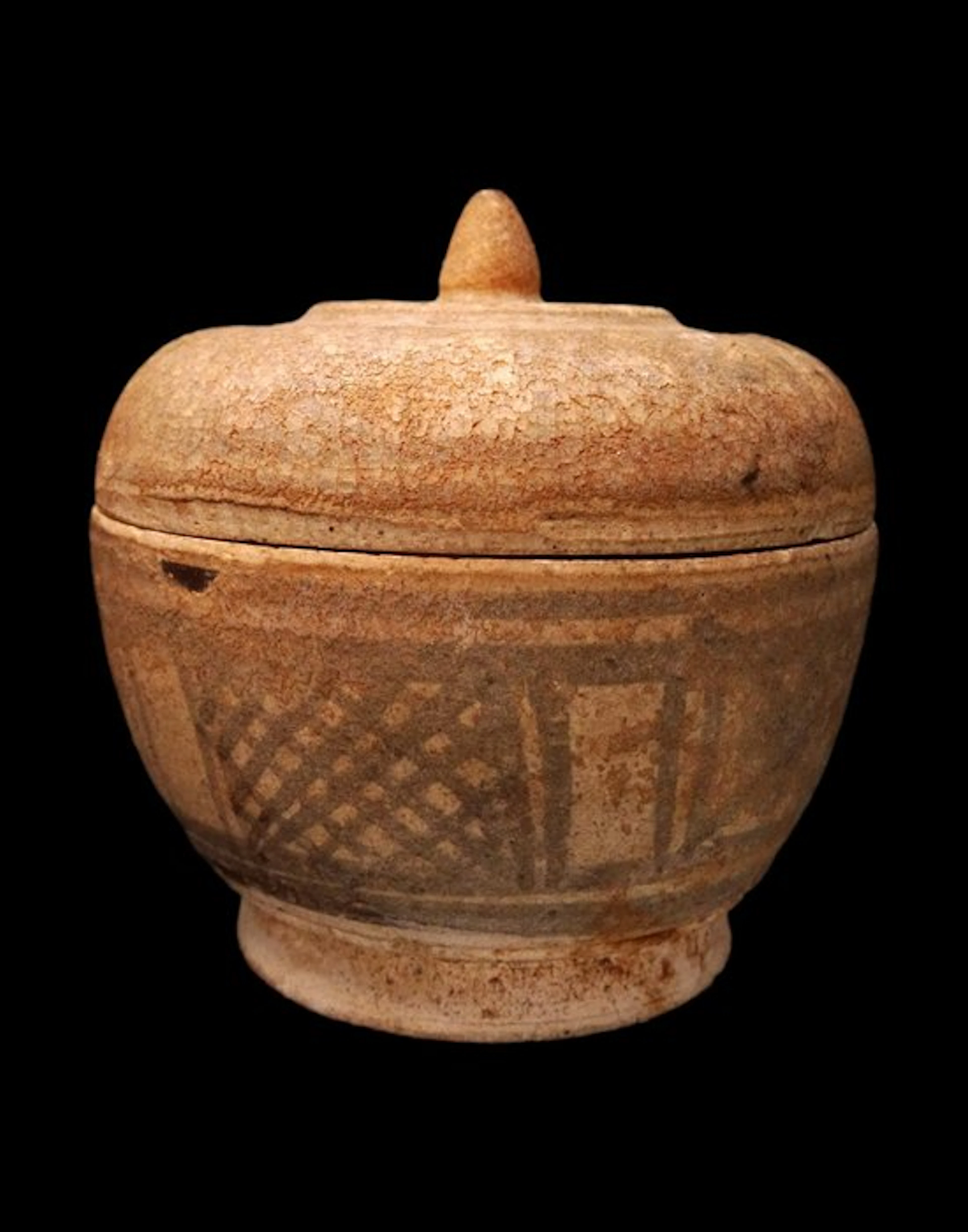 Ancient Chinese Ceramic - Pot with lid - Ming Period...