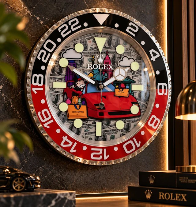 Wall clock - Steel - 2020+ - Pop Art Ferrari Monopoly