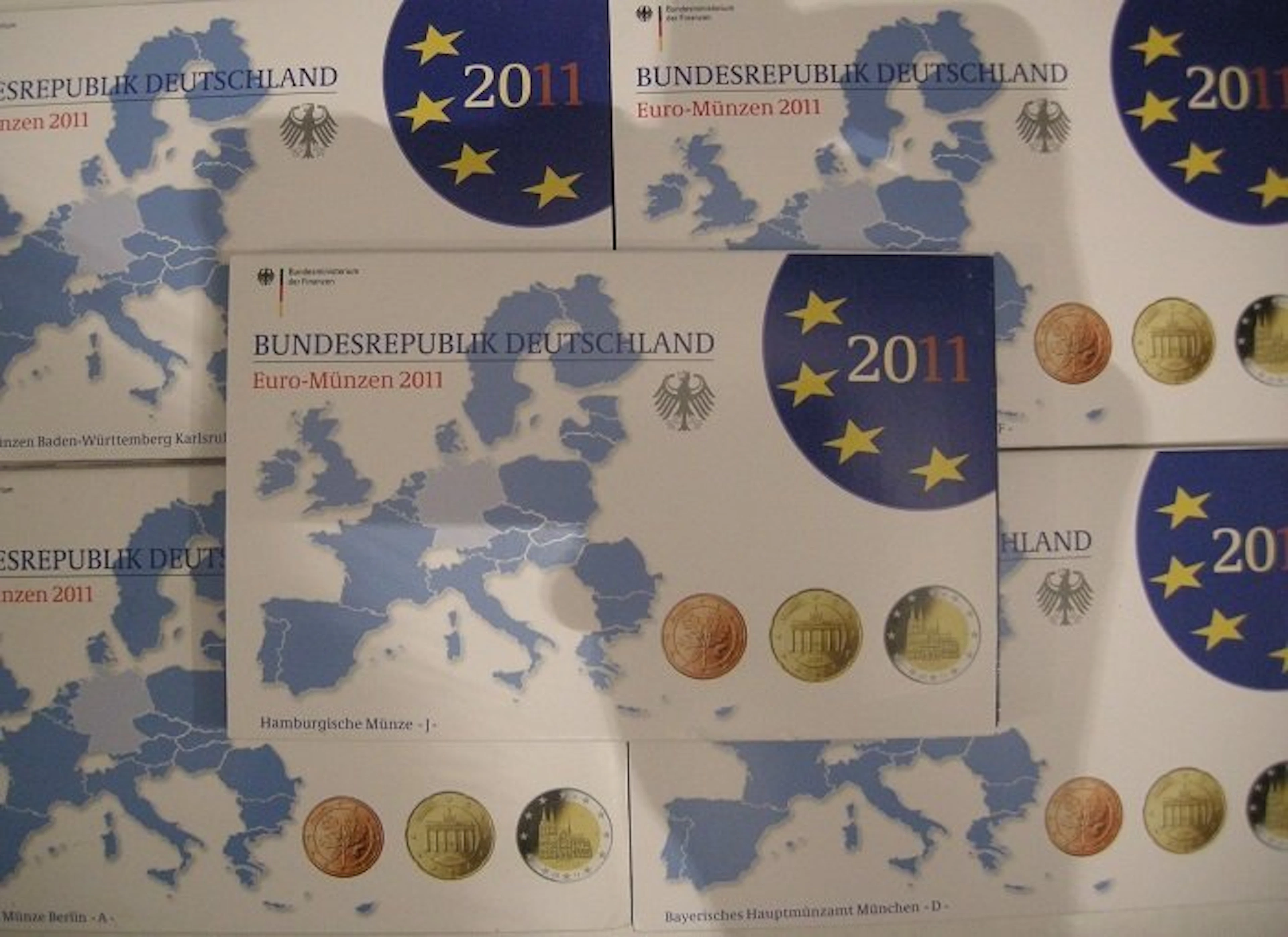 Germany. Proof Set 2011 "A,D,F,G,J" (incl