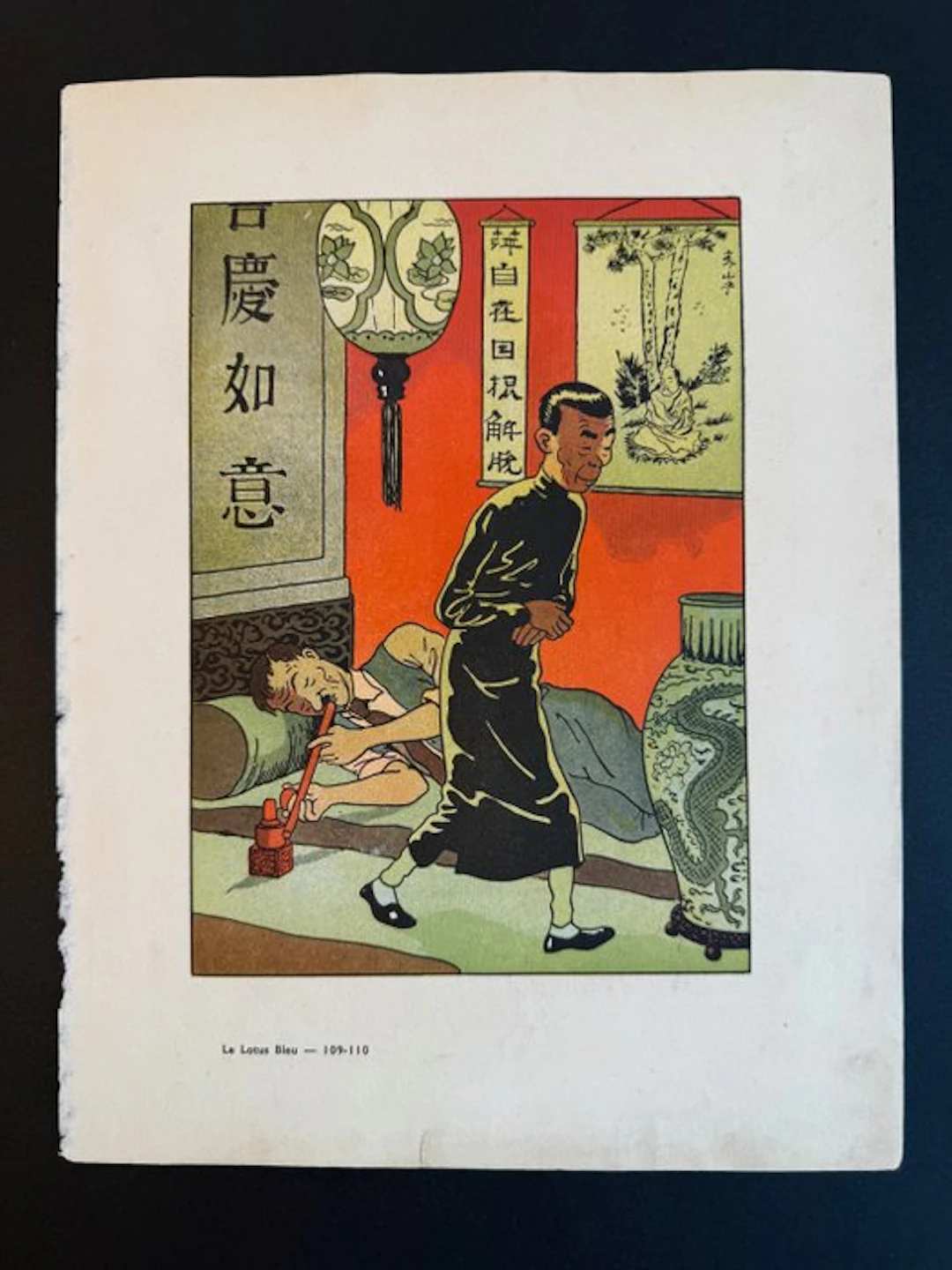 Hergé - 1 Horst texts - Tintin - Le Lotus Bleu - 1X HT EO...