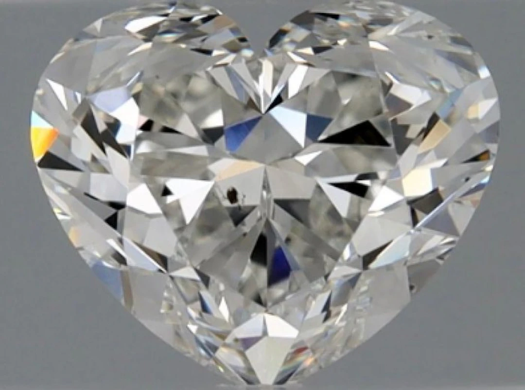 1 pcs Diamond (Natural) - 0.90 ct - Heart - H - SI1...