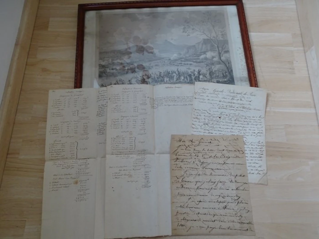 France - Document - Gravure Bataille et passage du...