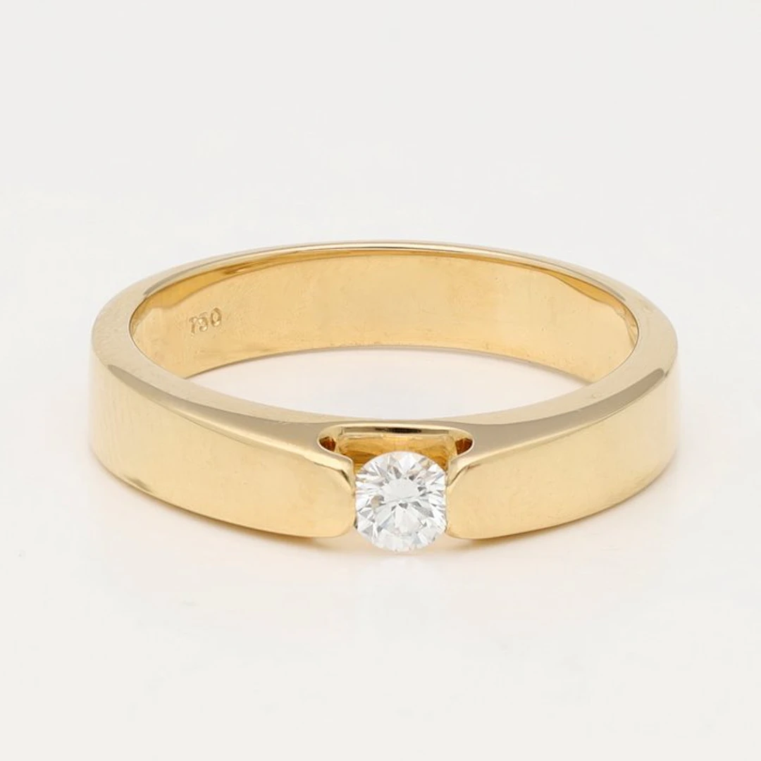 Ring - 18 kt. Yellow gold Diamond (Natural)
