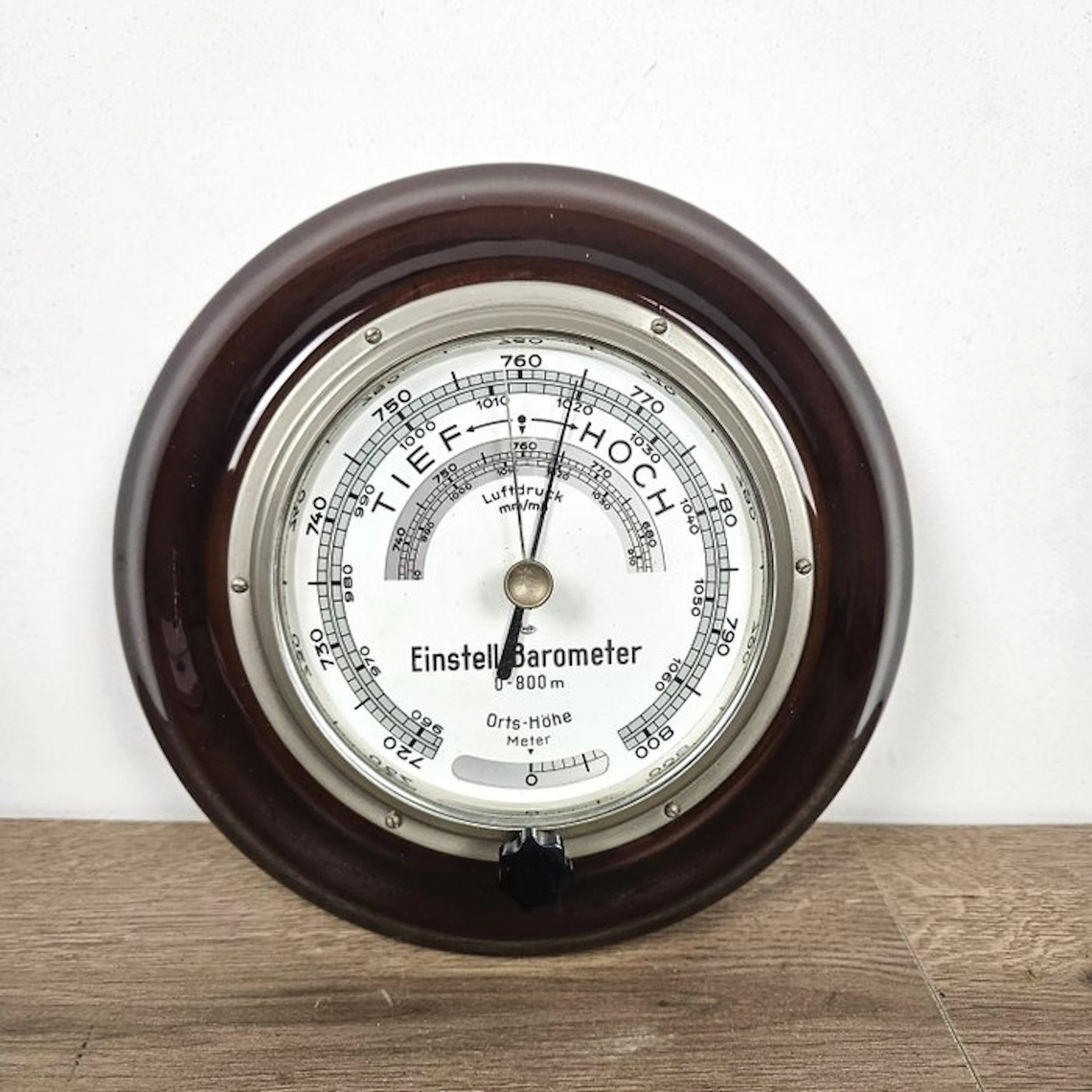 G. Lufft Metallbarometerfabrik Adjustable barometer - Wood, Glass
