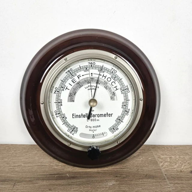 G. Lufft Metallbarometerfabrik Adjustable barometer - Wood, Glass