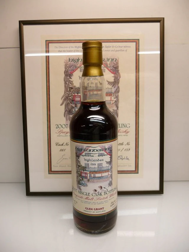 Glen Grant 1970 37 years old Single Cask for Highlander Inn - Duncan Taylor - b