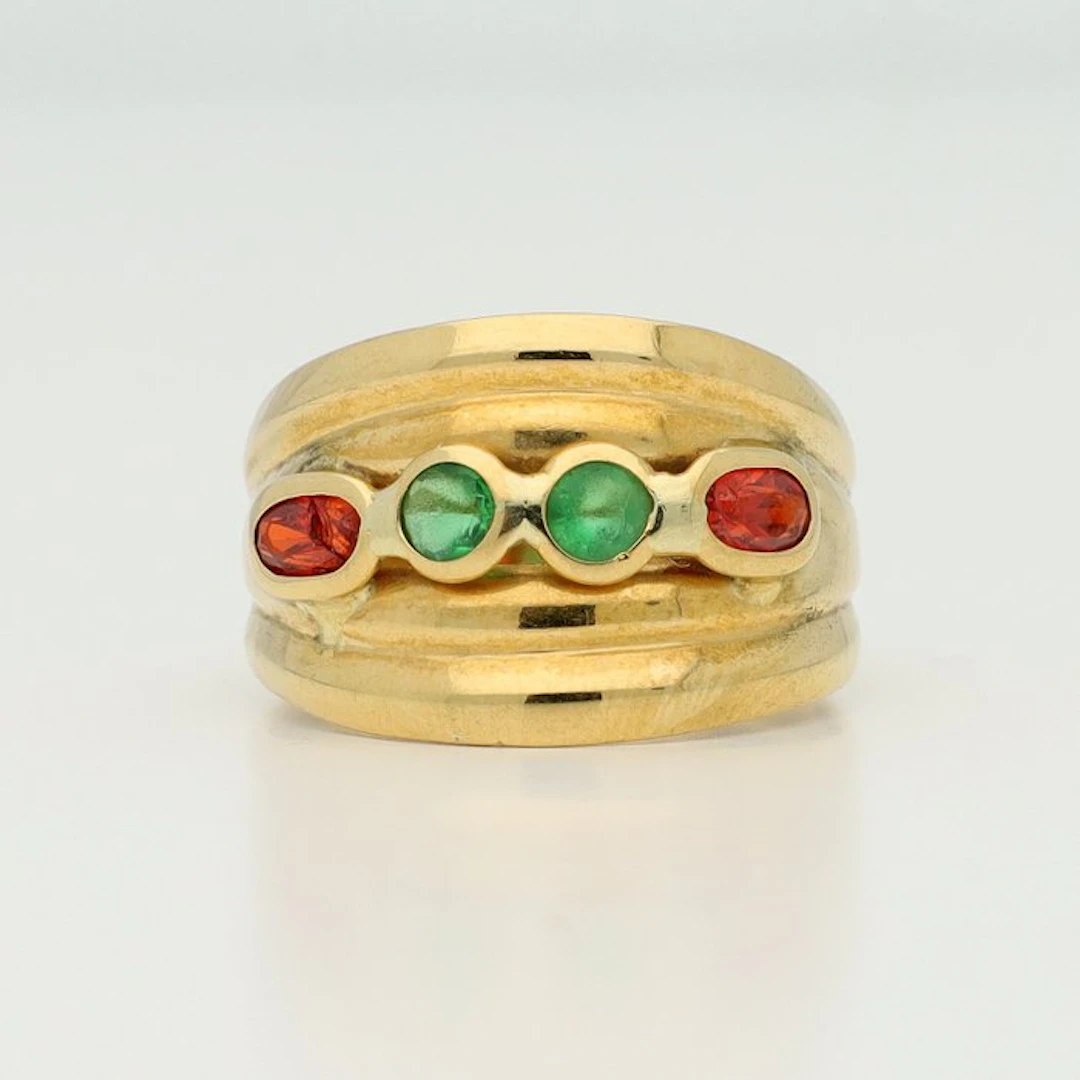 Ring - 18 kt. Yellow gold - Spinel