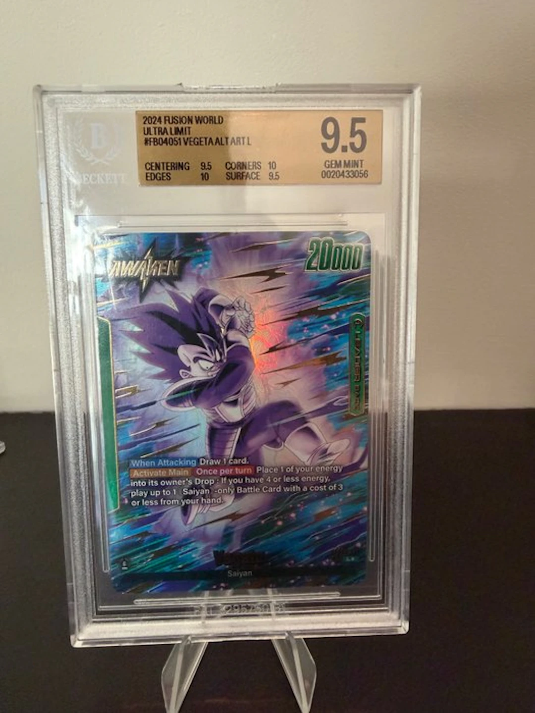 Bandai - 1 Graded card - Dragon Ball - Vegeta #FB04051 Alternate art