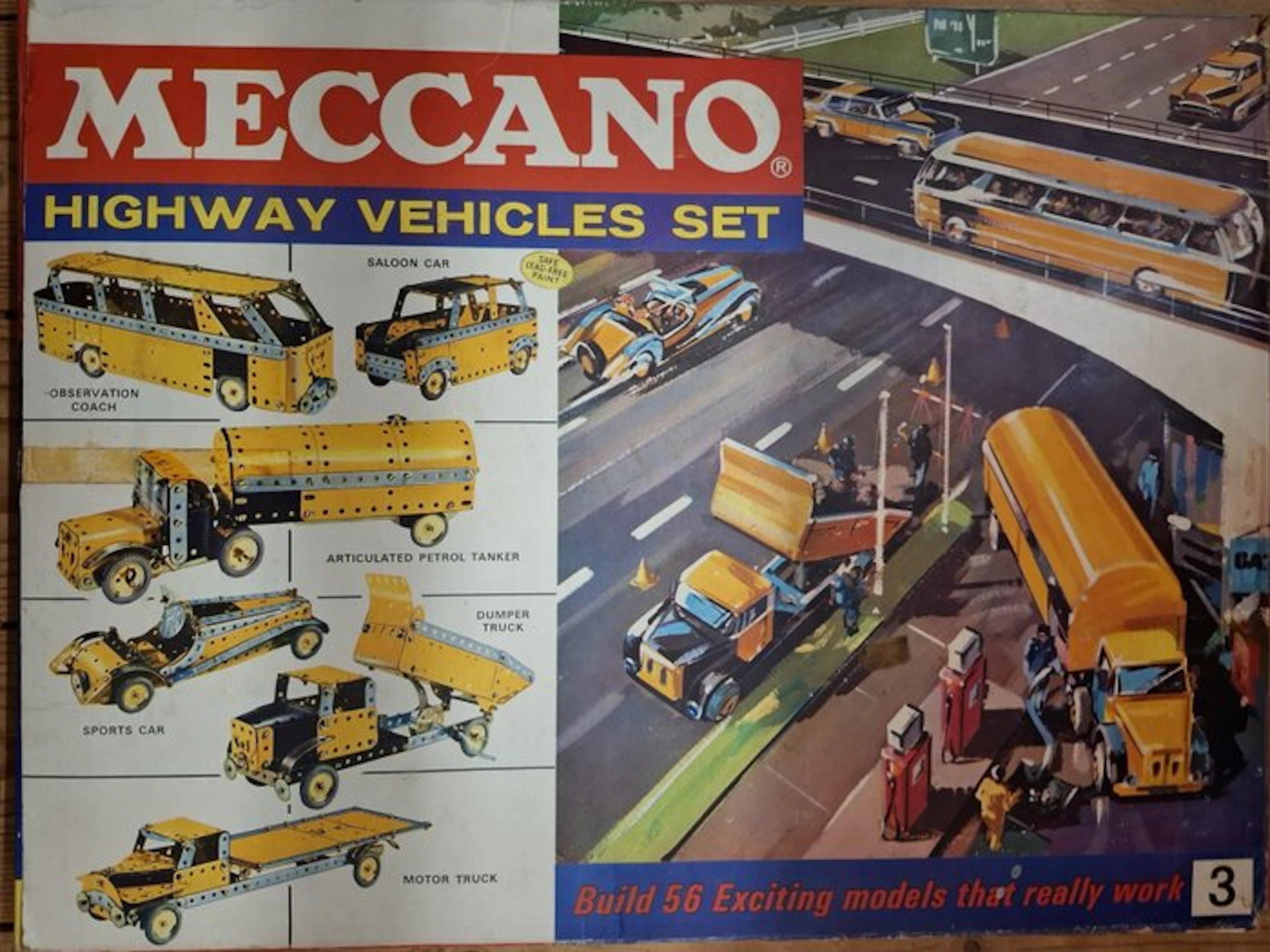 Meccano - Tin toy box - Highway Vehicles Set 3 - 1950-1960 - U.K.