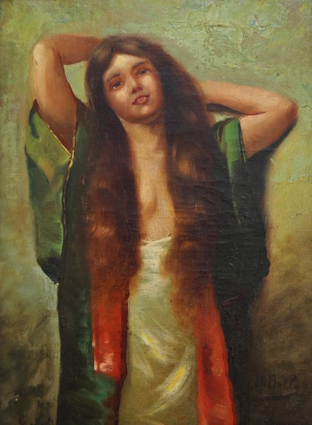 École orientaliste européenne (XIX-XX) - La jeune femme...