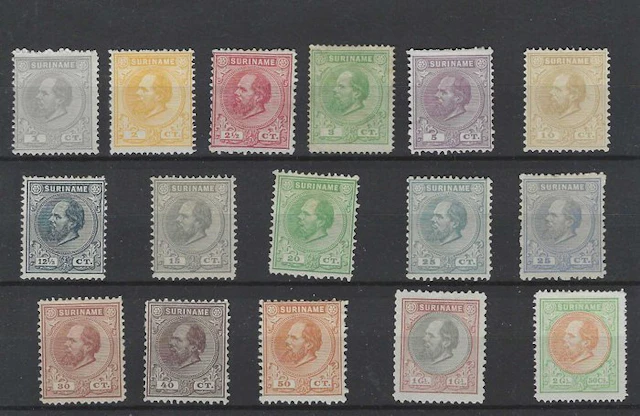 Suriname 1873/1889 - King William III - NVPH 1/15