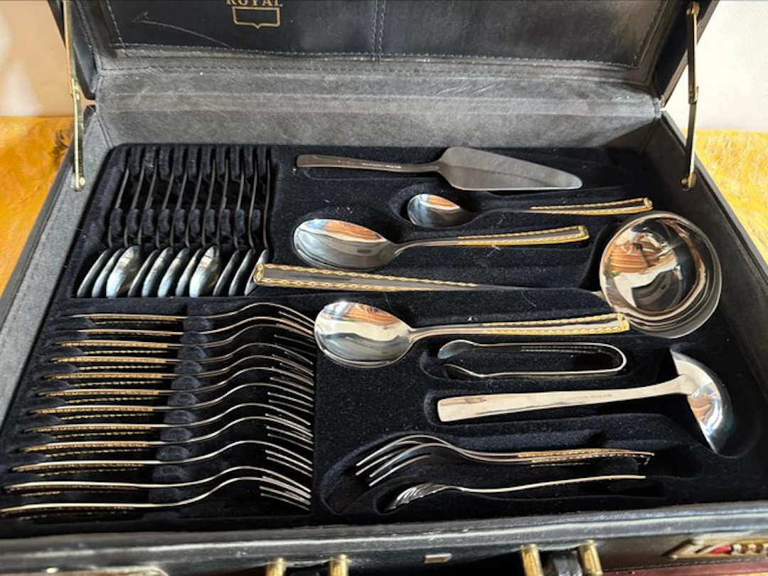 Royal - Cutlery set (71) - Carla - Steel, Gold plated