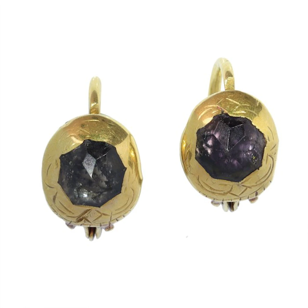 Earrings - 18 kt. Yellow gold - Iberian ca. 1725