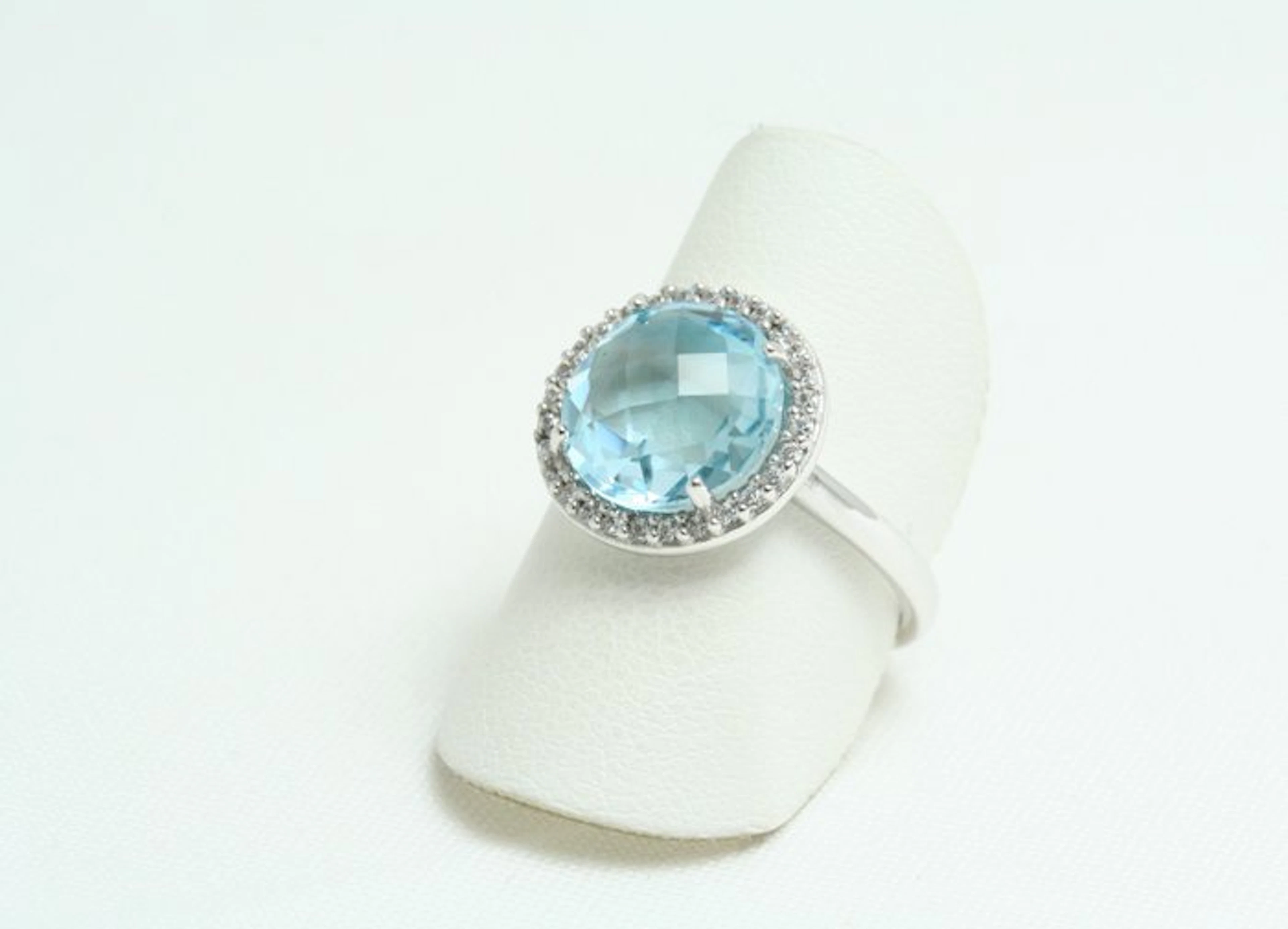 Ring - 18 kt. White gold Topaz - Topaz ring.
