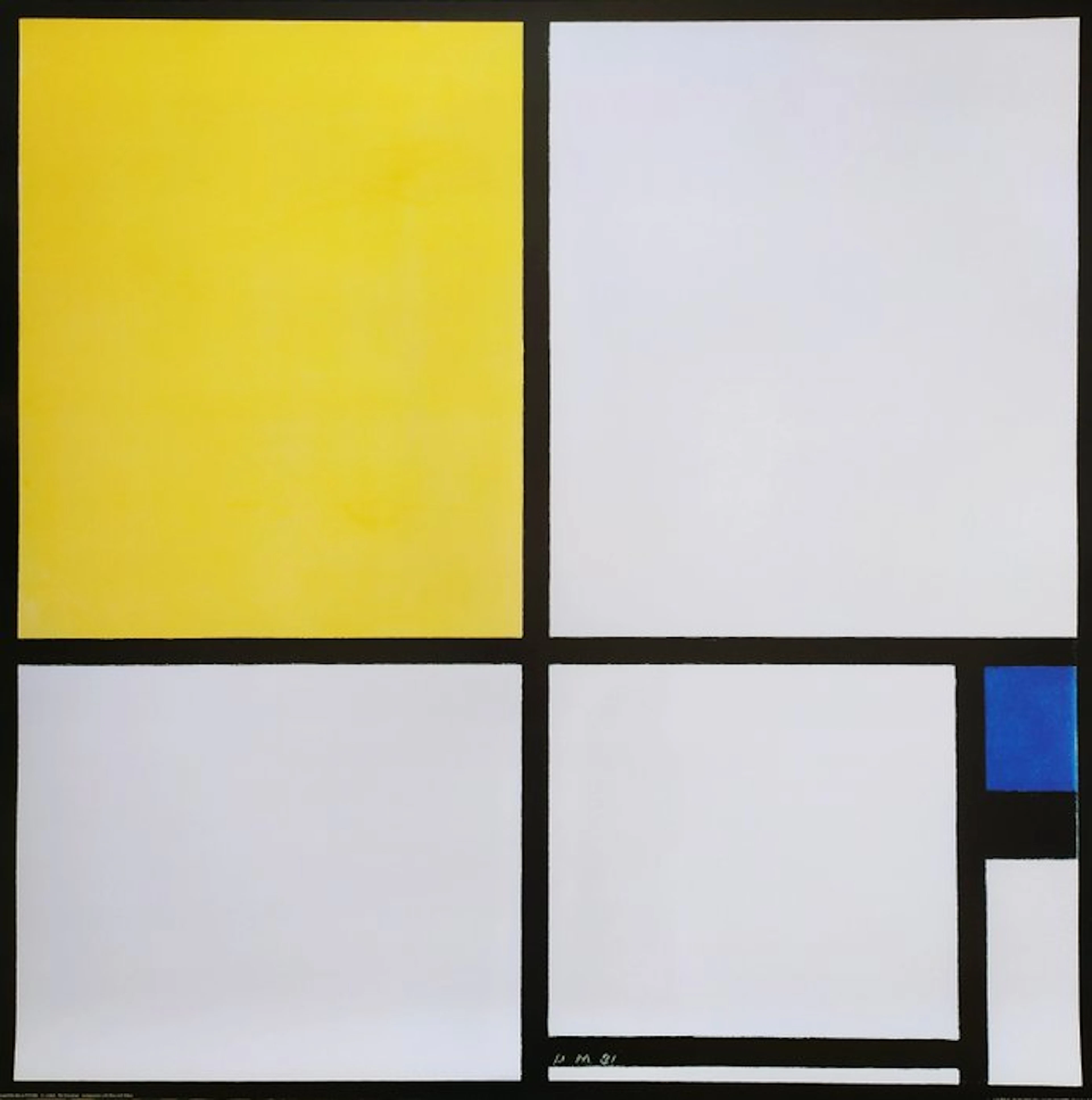 Piet Mondrian (1872–1944) (after) - "Composition with Blue and Yellow