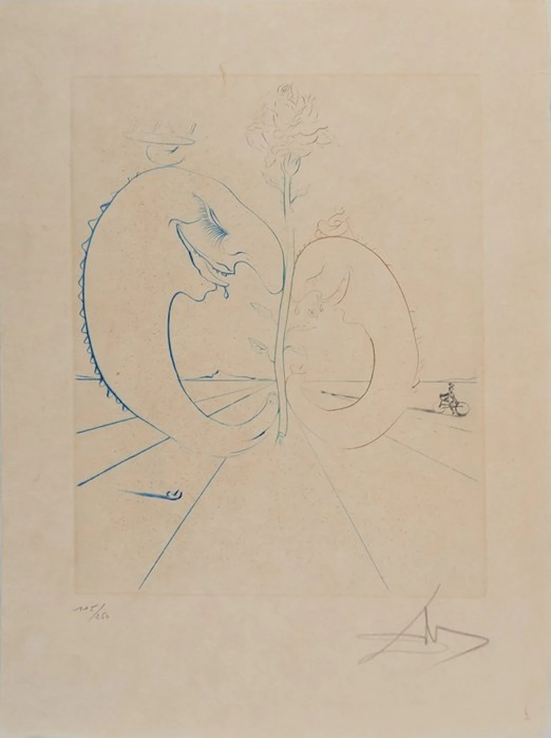 Salvador Dali (1904-1989) - Les amoureux : Baiser