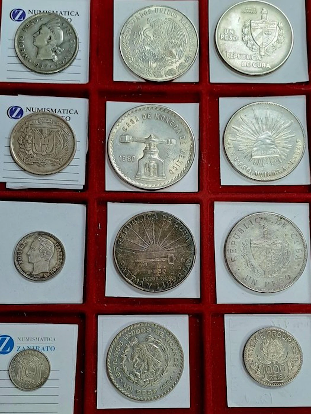 South America. Collection of silver coins Vari anni