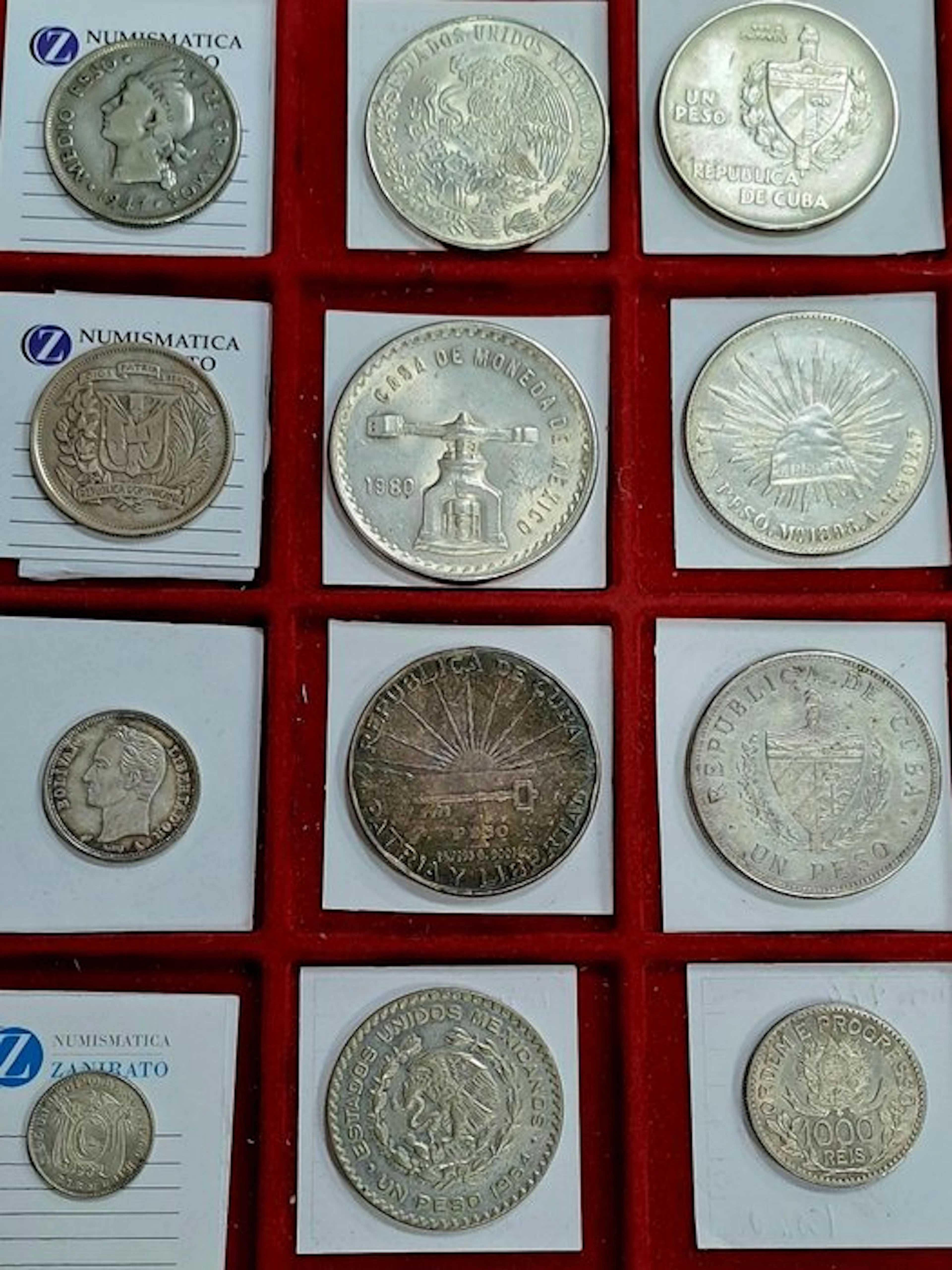 South America. Collection of silver coins Vari anni