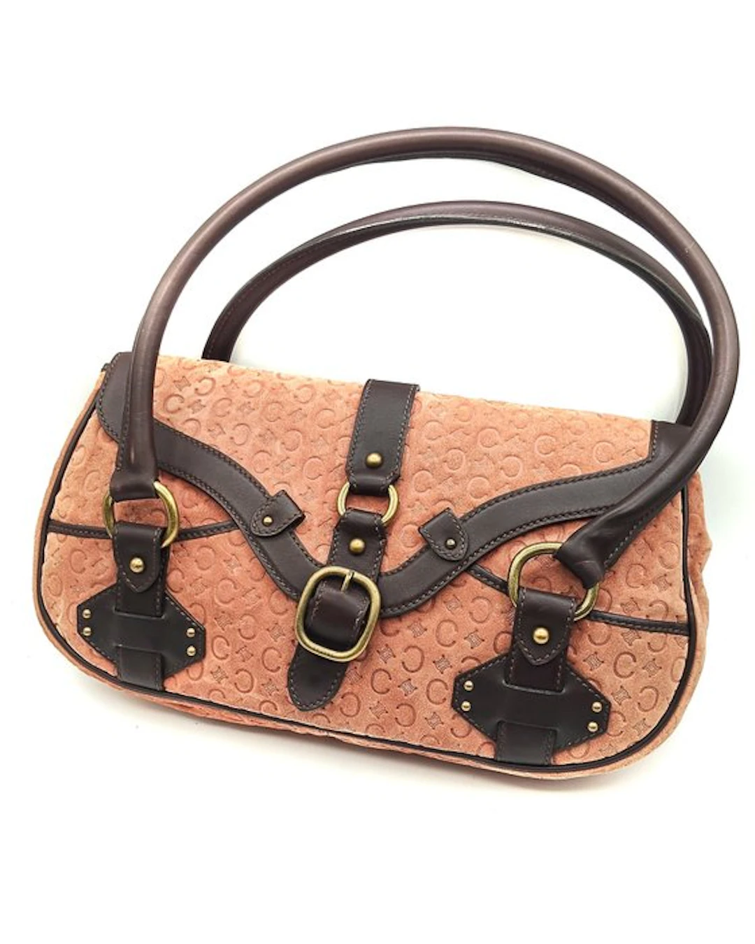 Céline - Macadam Embossed Suede - Shoulder bag