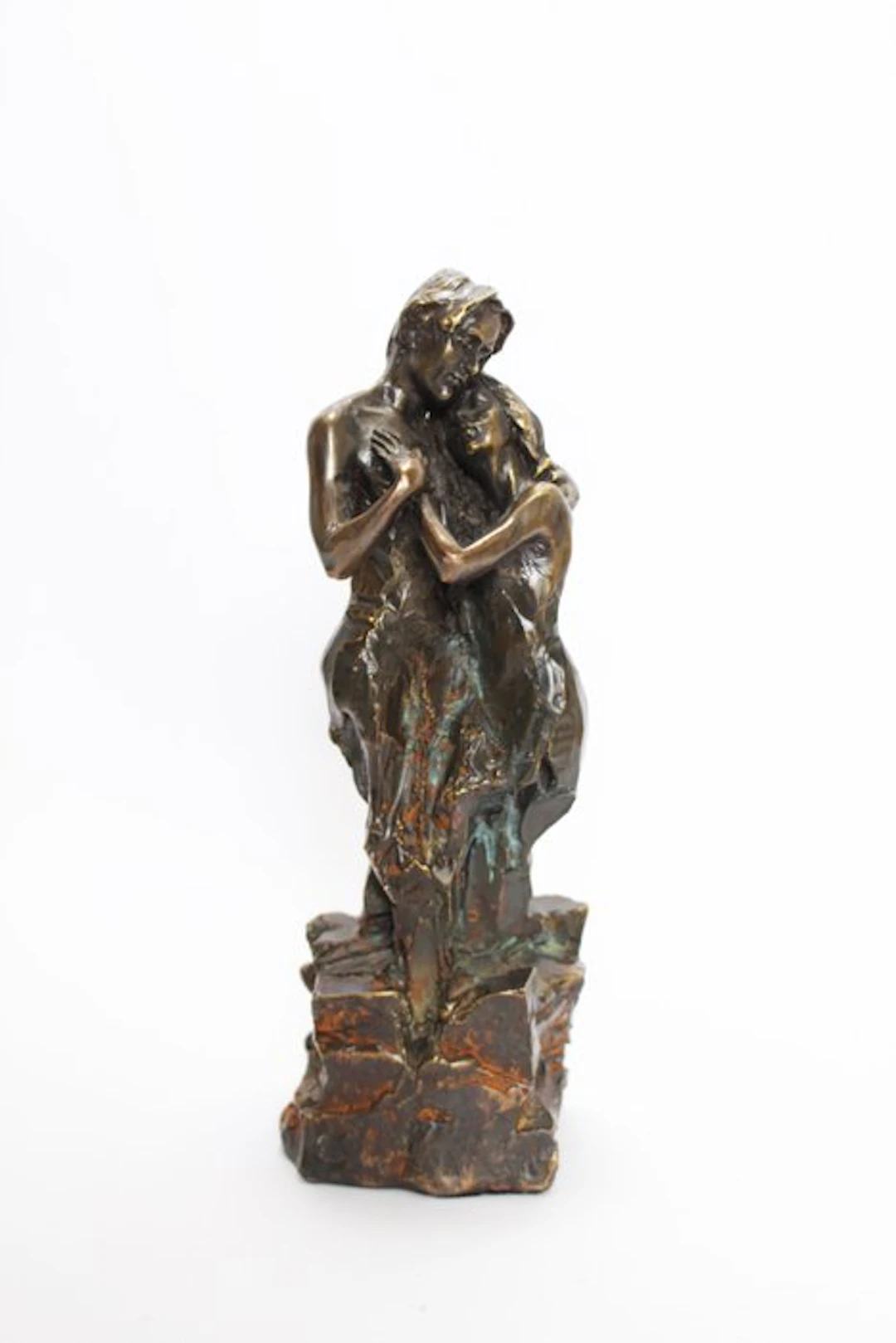 André Paor - Statue, 'Verliefd Paar' - 23 cm - hollow cast bronze