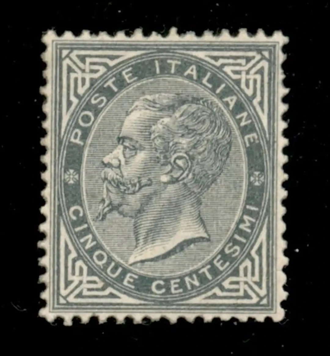 Italy Kingdom 1863 - 5c gray-green