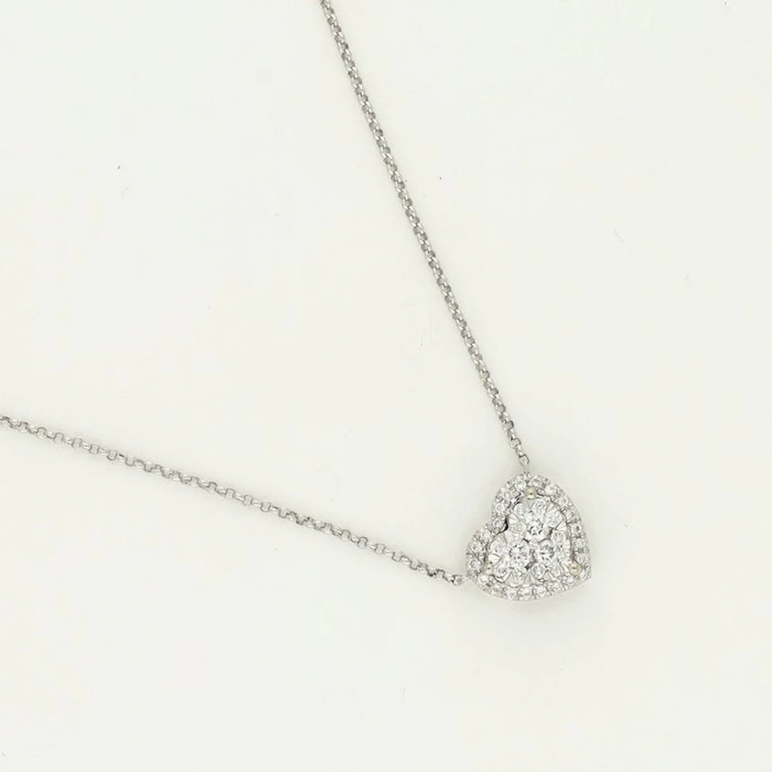 Necklace - 14 kt. White gold Diamond (Natural)