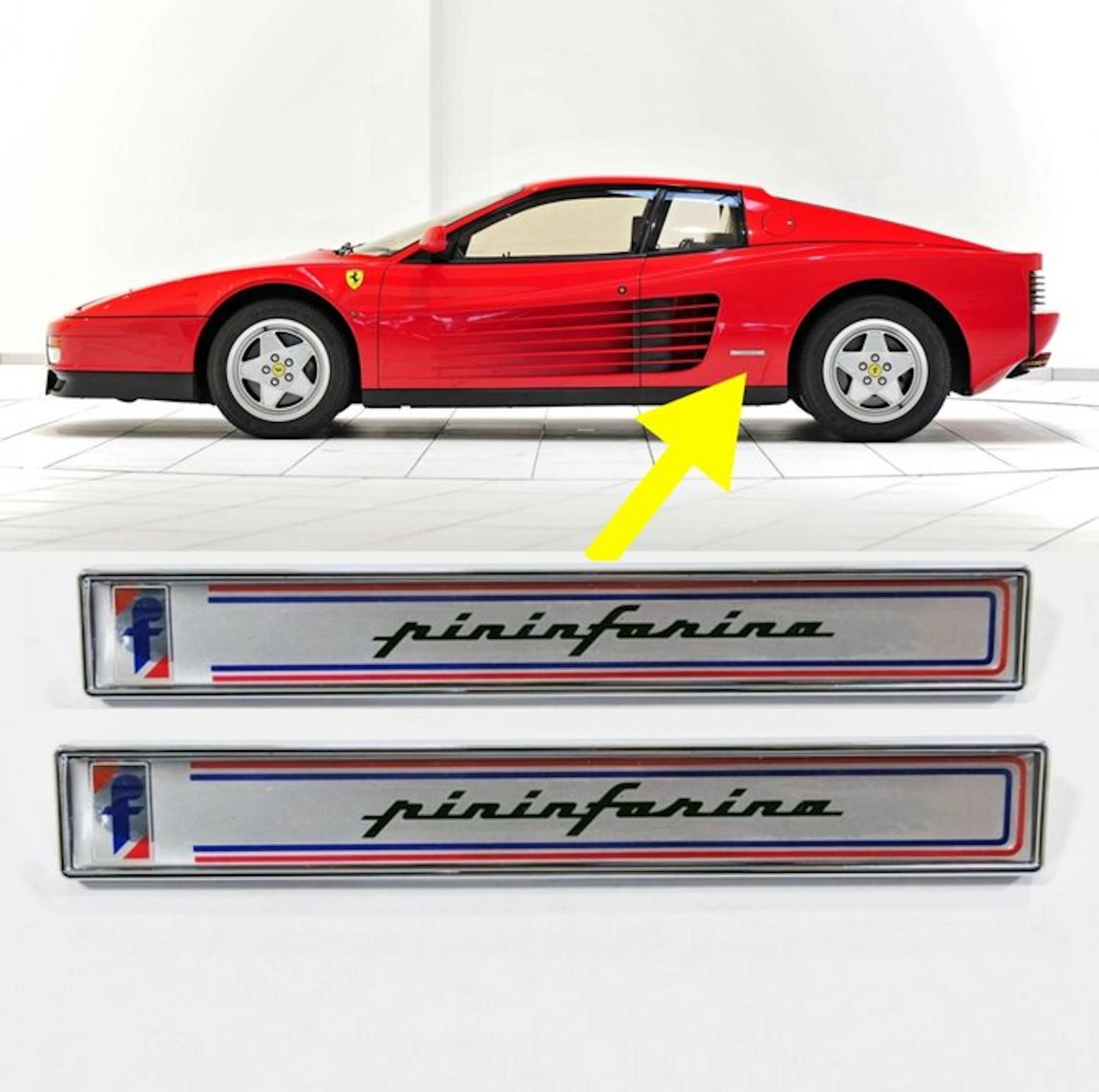 Ferrari Testarossa Pininfarina badges (set of 2) - Ferrari - New Old Stock