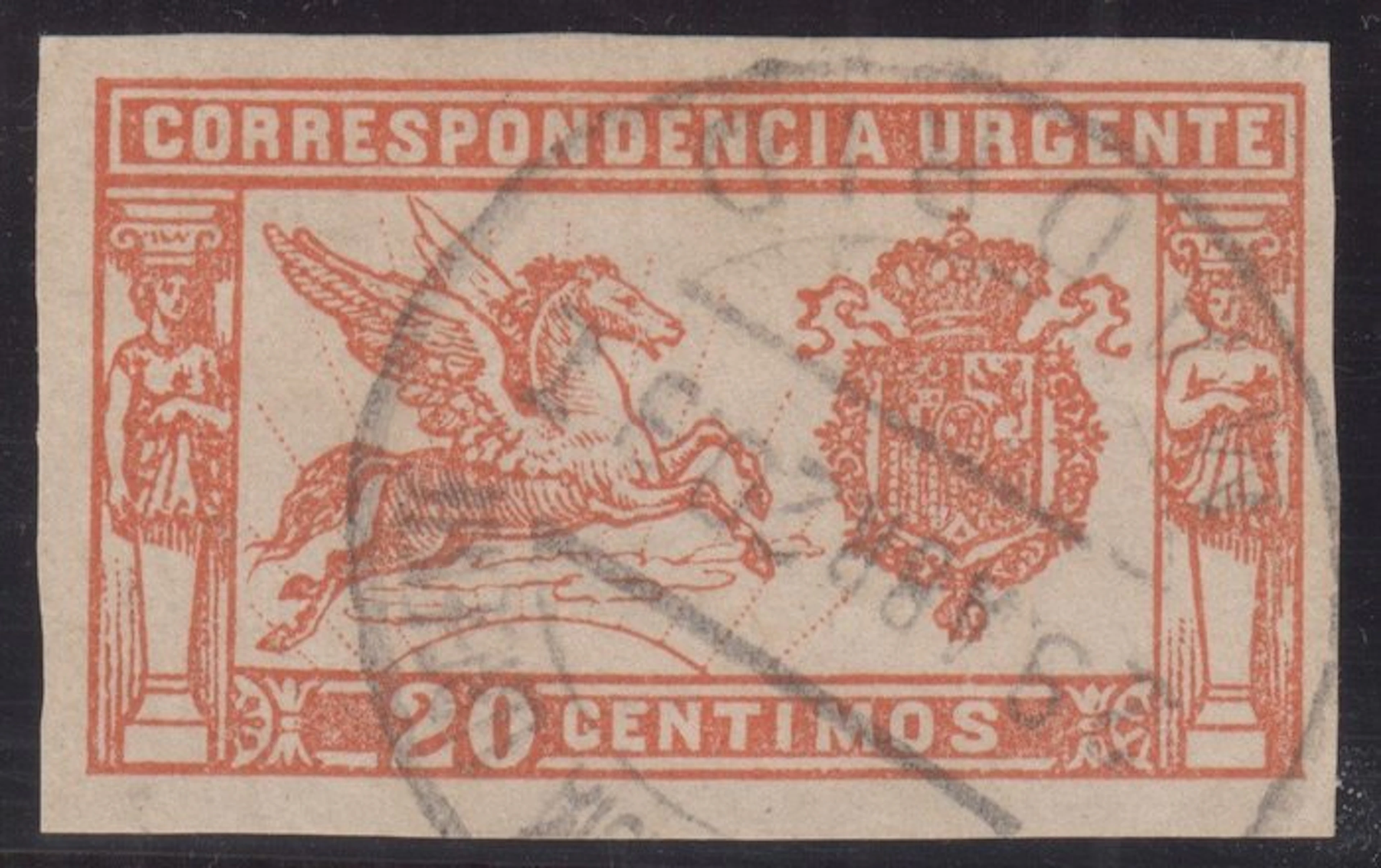 Spain 1905 - Pegaso. 20 cents, red. - Edifil 256