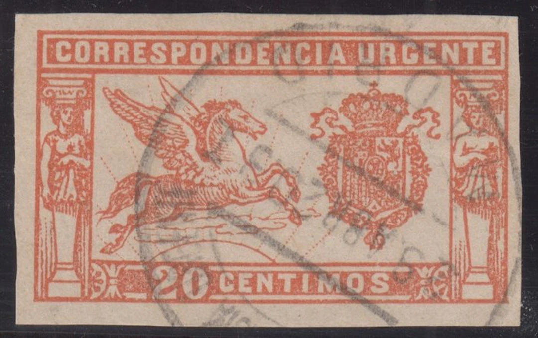Spain 1905 - Pegaso. 20 cents, red. - Edifil 256