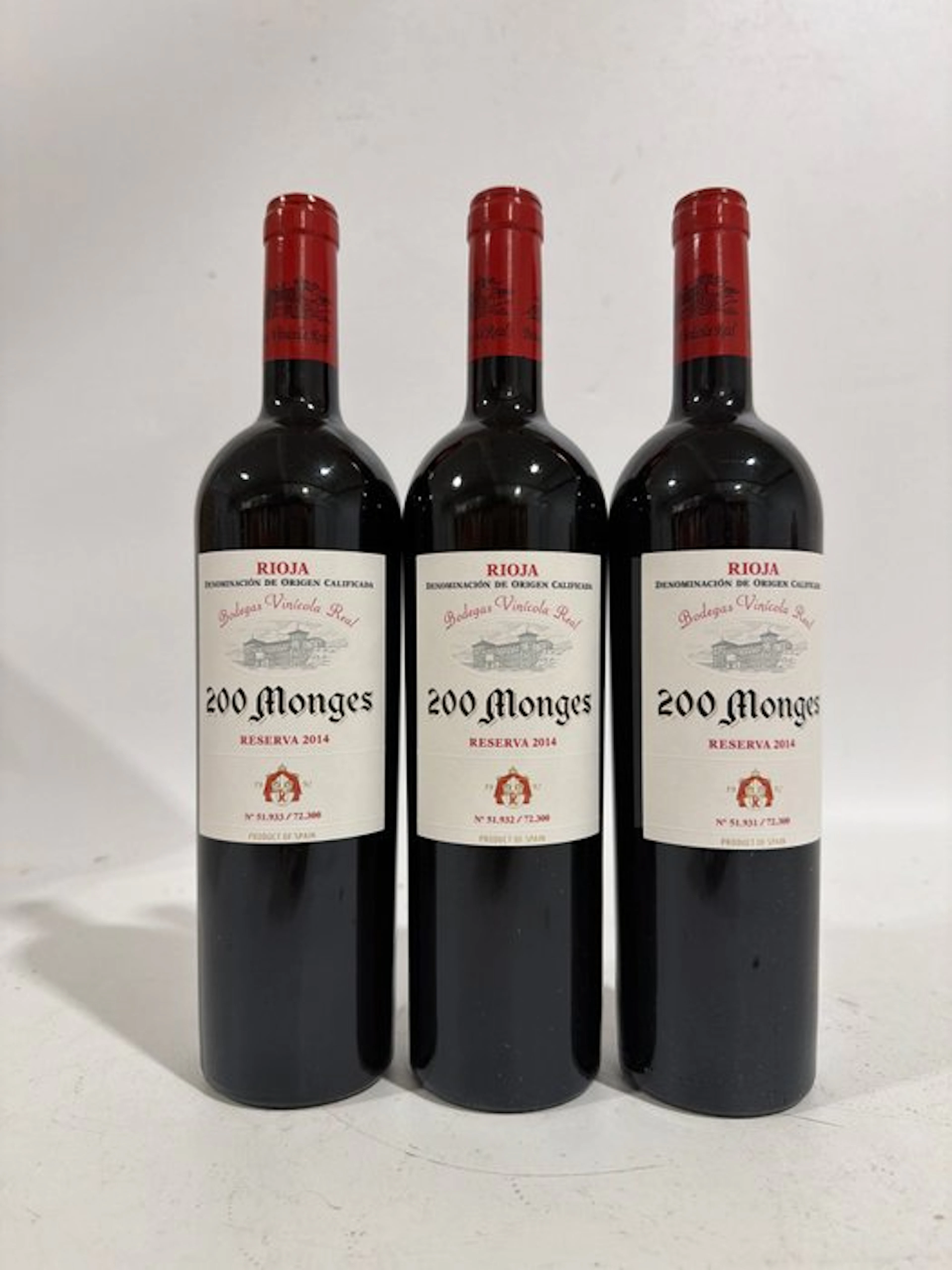 2014 Vinicola Real, 200 Monges - Rioja Reserva - 3 Bottles (0.75L)
