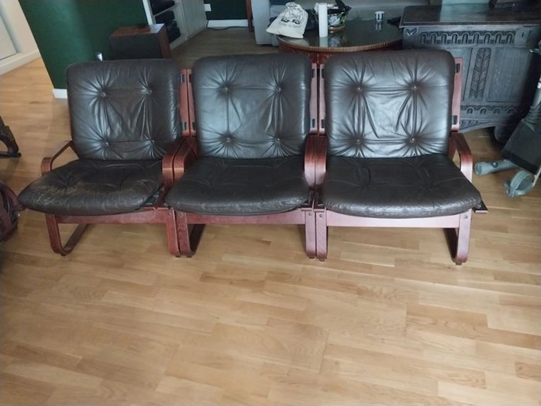 style scandinave - Fauteuil (3) - Wood, Vachetta leather